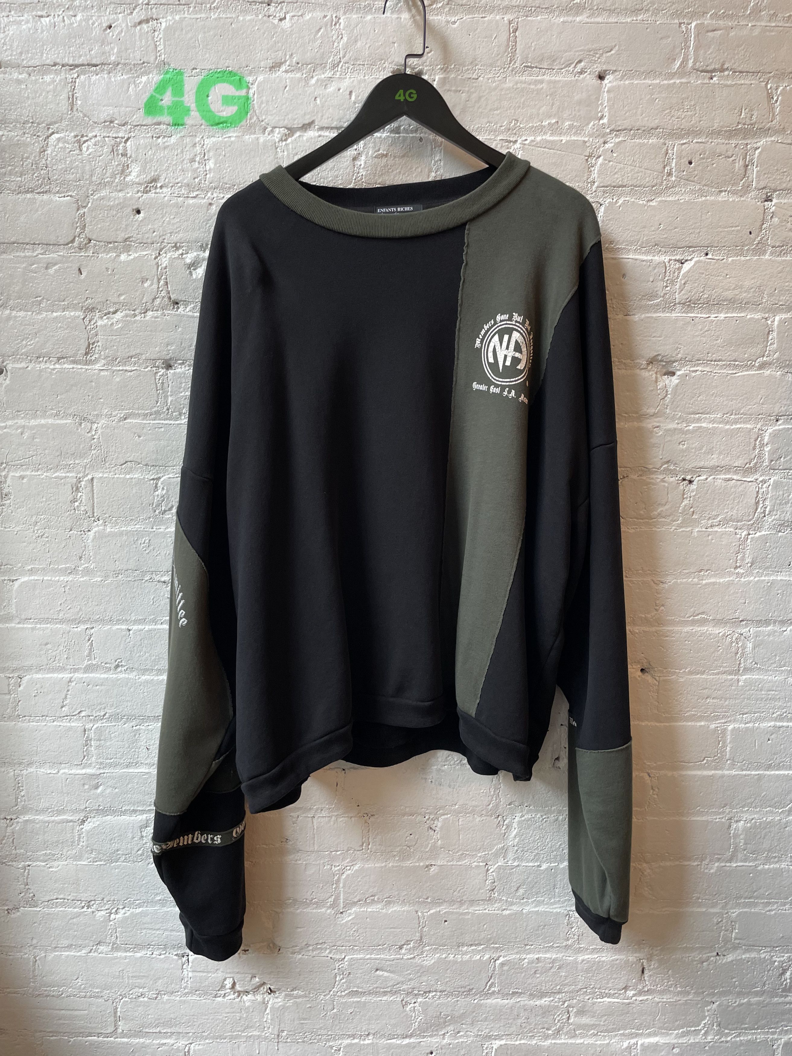 image of Enfants Riches Deprimes Erd Narcotics Multi Color Sweatshirt in Army Green, Men's (Size 2XL)