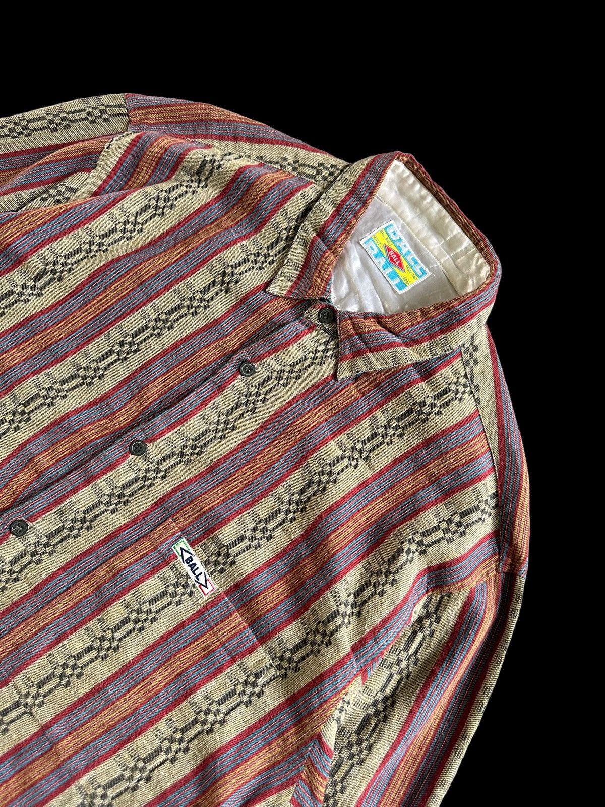 A.F.F.A. × Japanese Brand × PEEL&LIFT 1998 BALL Japan aztec shirt long sleeve Size US L / EU 52-54 / 3 - 6 Thumbnail