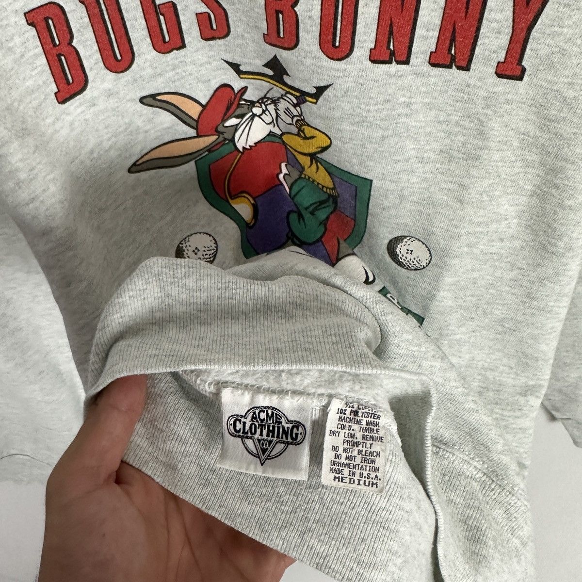 Vintage Vintage 90s Bugs Bunny Golf Cartoon Warner Bros sweatshirt Size US M / EU 48-50 / 2 - 9 Thumbnail