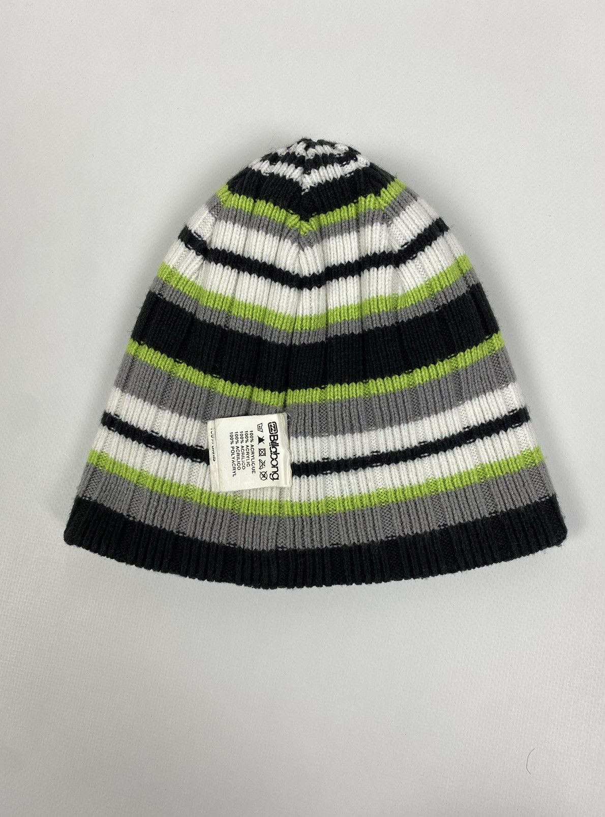 Billabong 2000’s Vintage Billabong Reversible Striped Skull Beanie Hat Size ONE SIZE - 10 Thumbnail