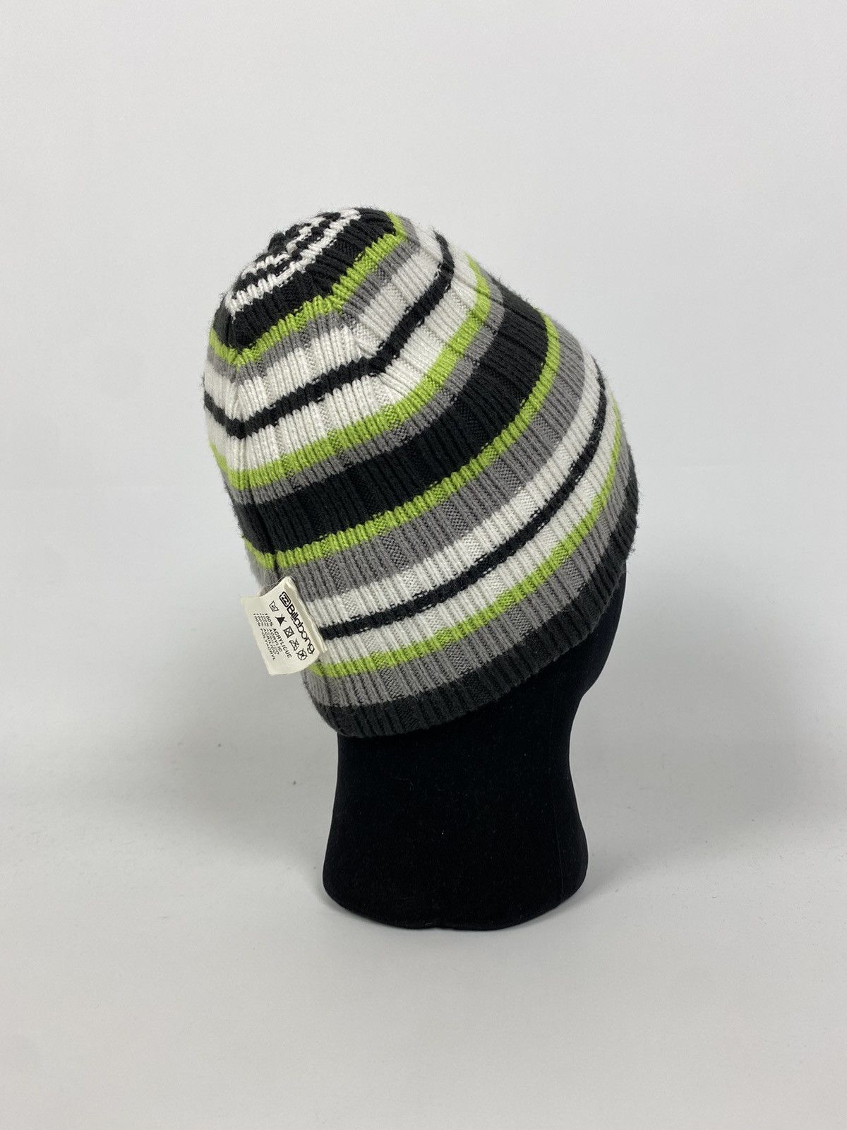 Billabong 2000’s Vintage Billabong Reversible Striped Skull Beanie Hat Size ONE SIZE - 6 Thumbnail