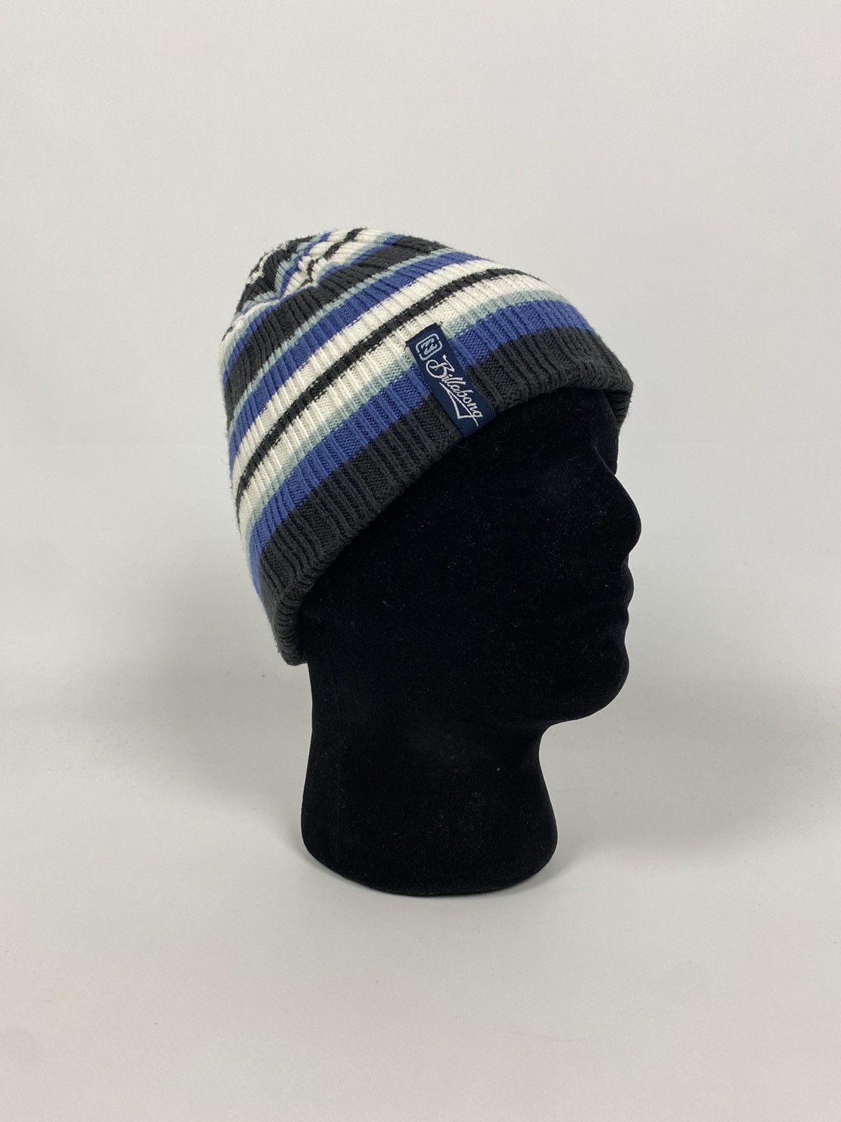 Billabong 2000’s Vintage Billabong Reversible Striped Skull Beanie Hat Size ONE SIZE - 3 Thumbnail