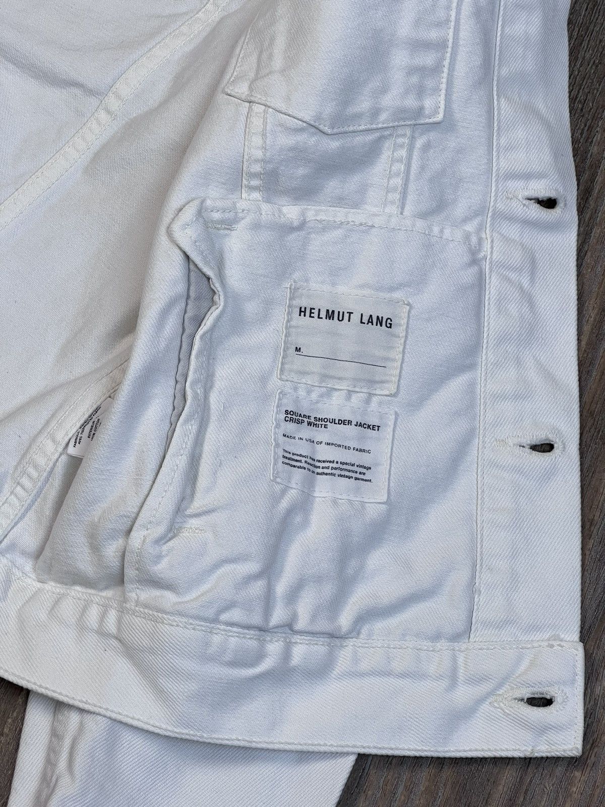 Helmut Lang Helmut Lang Square Shoulder white denim jacket Size M / US 6-8 / IT 42-44 - 10 Thumbnail