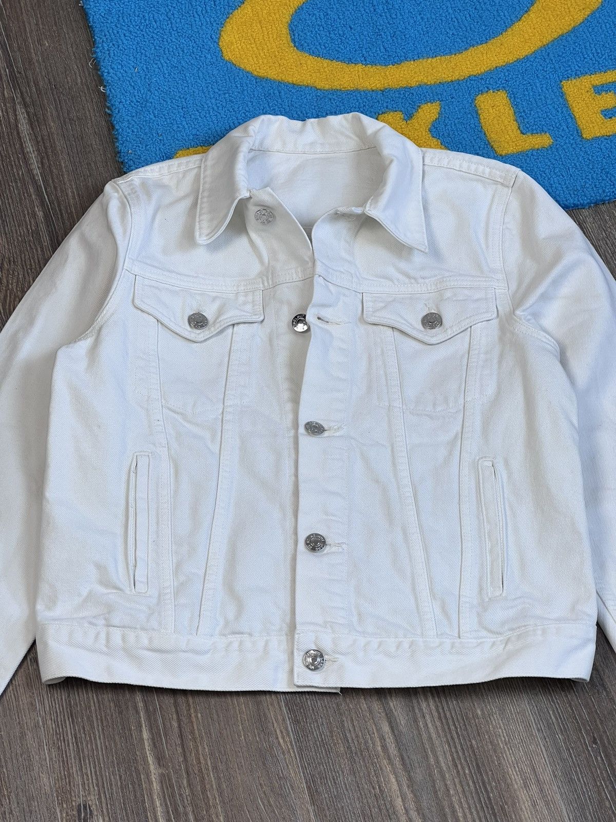 Helmut Lang Helmut Lang Square Shoulder white denim jacket Size M / US 6-8 / IT 42-44 - 4 Thumbnail