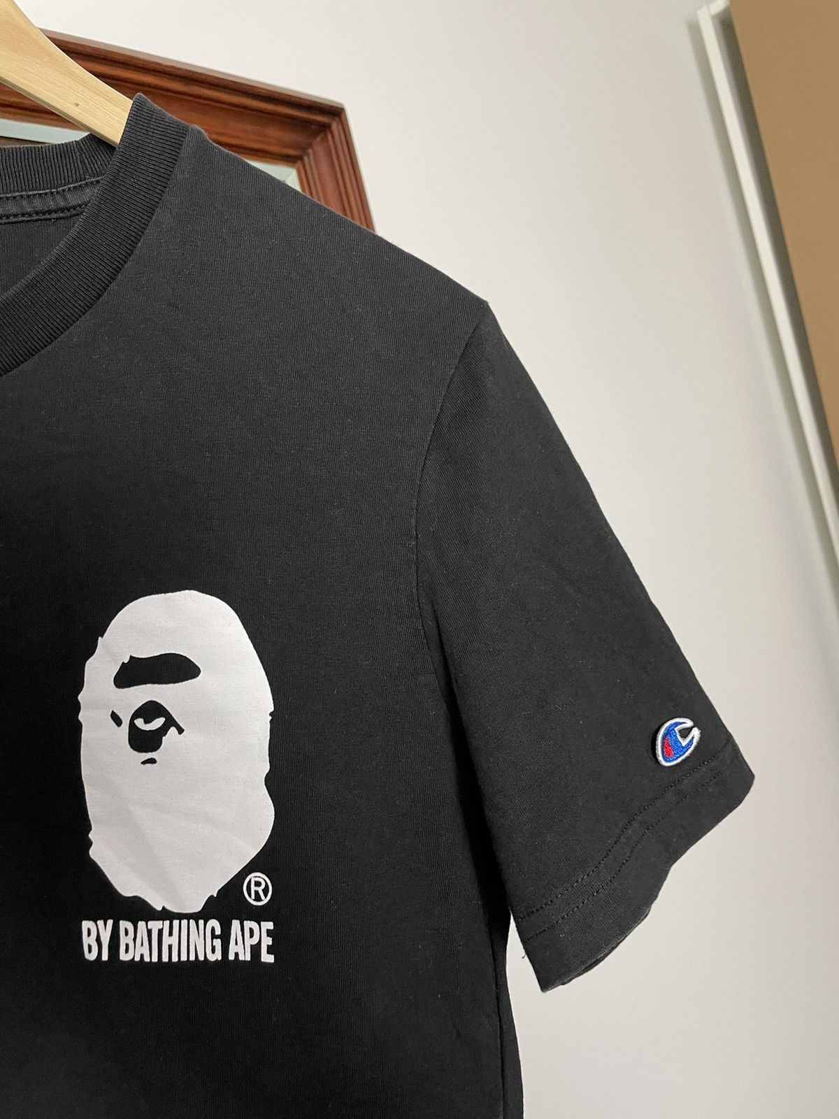 Bape × Champion Bape x Champion Rare Streetwear Hype Tee Navy Collaboration Size US S / EU 44-46 / 1 - 3 Thumbnail
