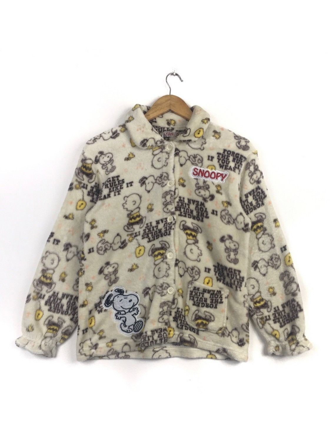 Peanuts Vintage Snoopy Fleece Sweater Size S / US 4 / IT 40 - 1 Thumbnail