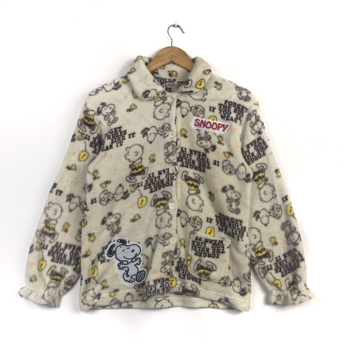 Peanuts Vintage Snoopy Fleece Sweater Size S / US 4 / IT 40 - 2 Thumbnail