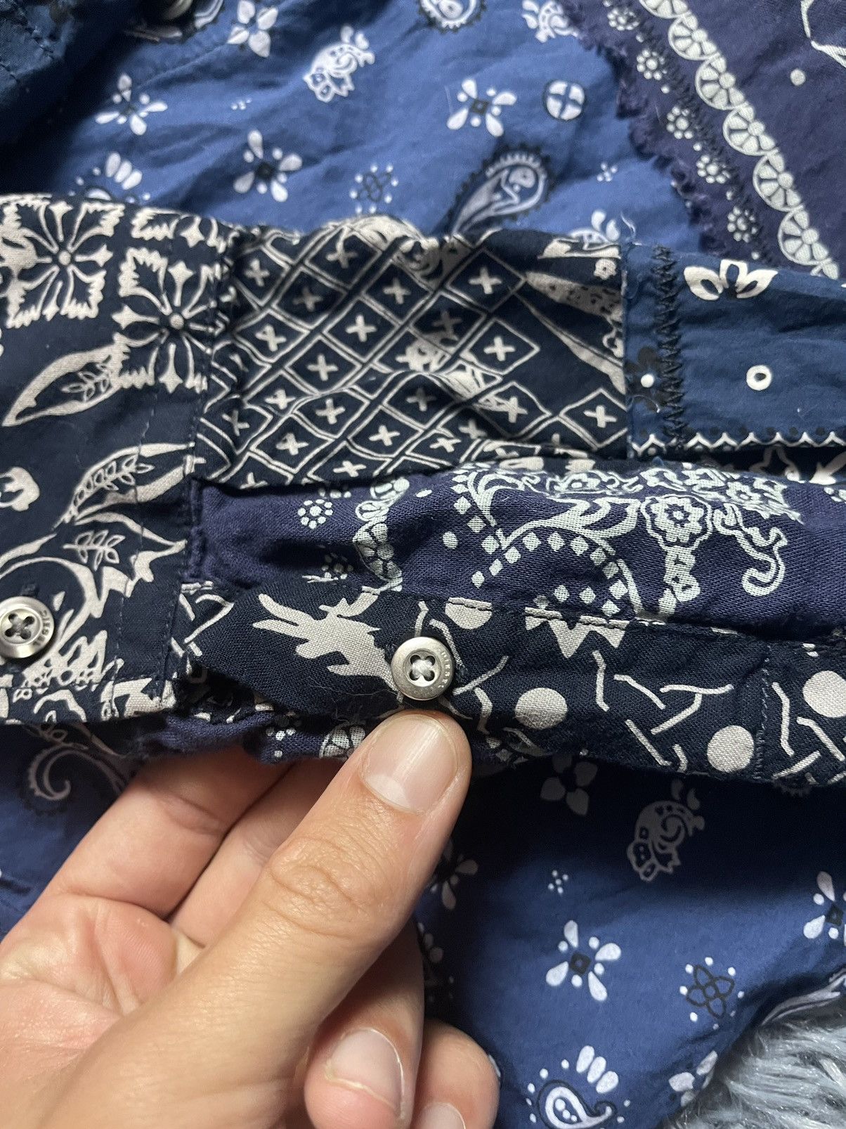 Diesel Diesel patchwork bandana print avant garde shirt Size US L / EU 52-54 / 3 - 11 Thumbnail