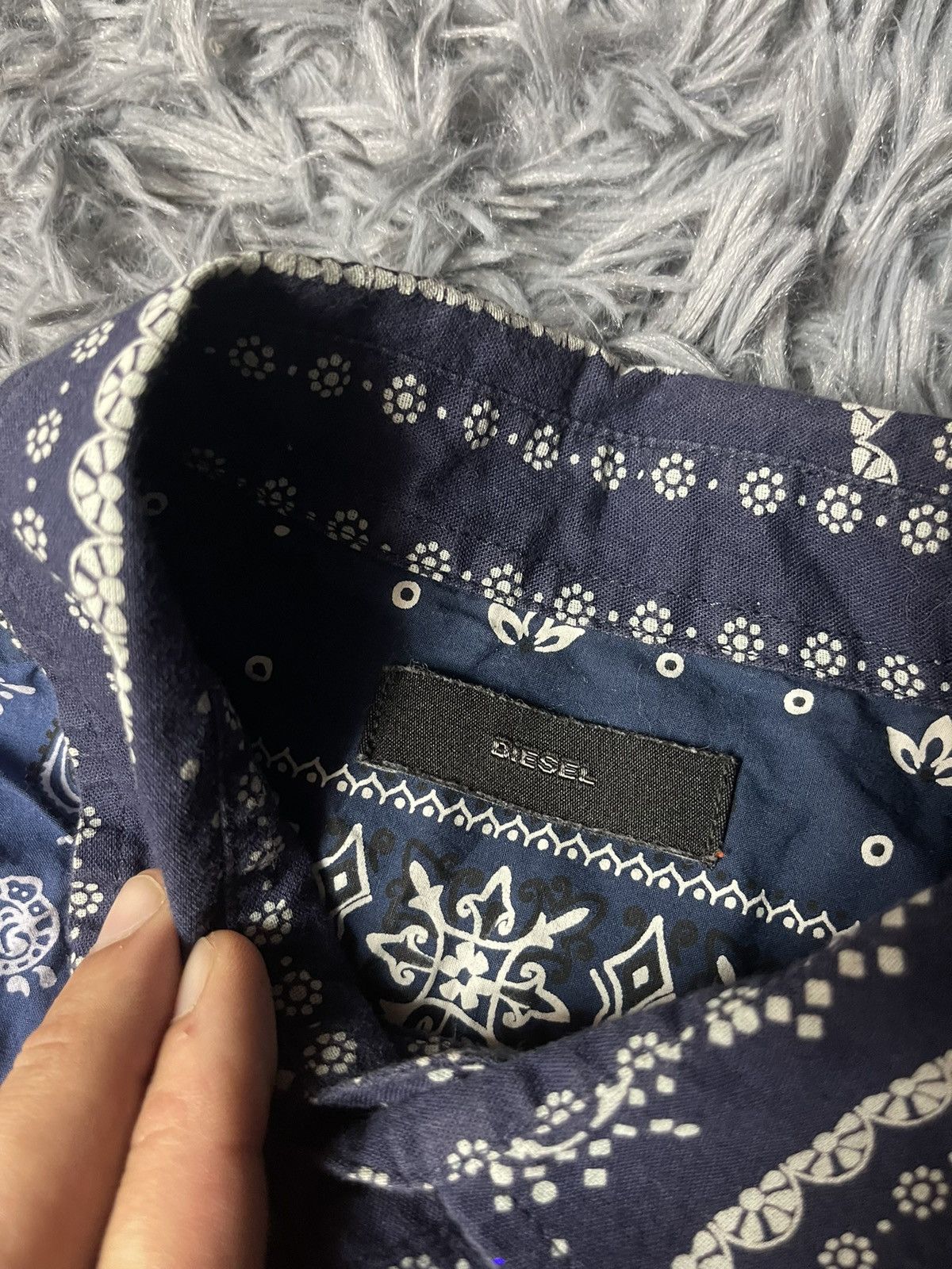 Diesel Diesel patchwork bandana print avant garde shirt Size US L / EU 52-54 / 3 - 6 Thumbnail