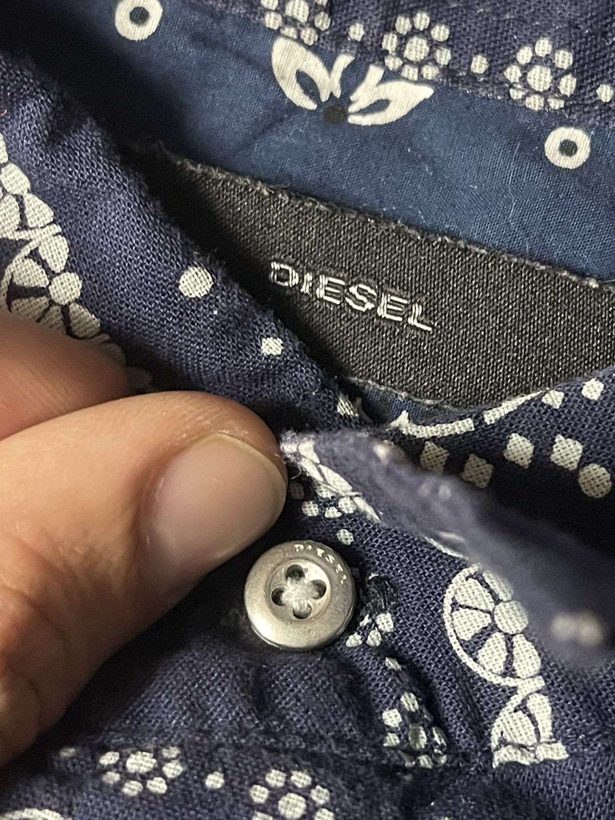 Diesel Diesel patchwork bandana print avant garde shirt Size US L / EU 52-54 / 3 - 5 Thumbnail