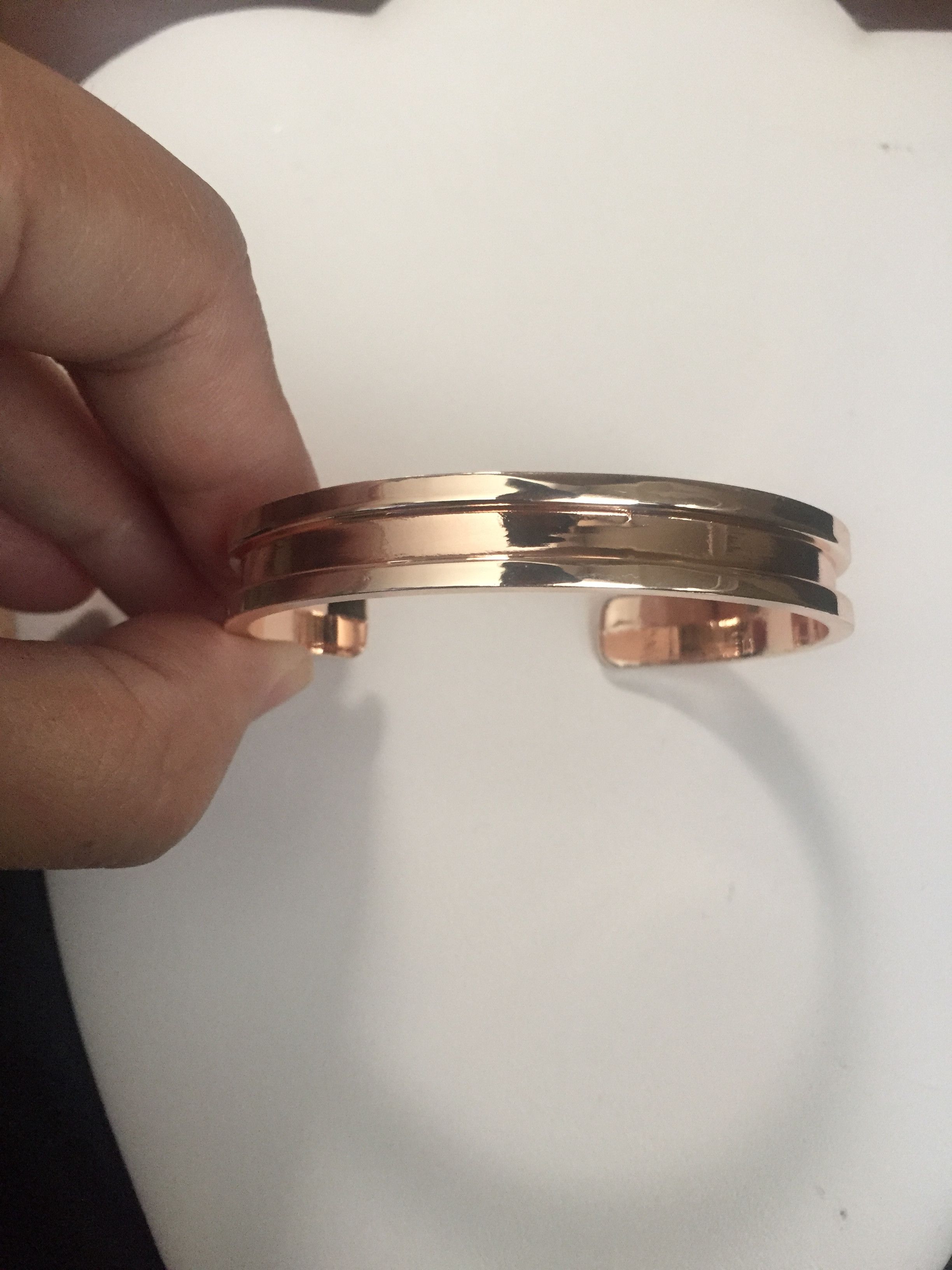 Jewelry Rose Gold Open Back Bangle Bracelet Size ONE SIZE - 1 Thumbnail