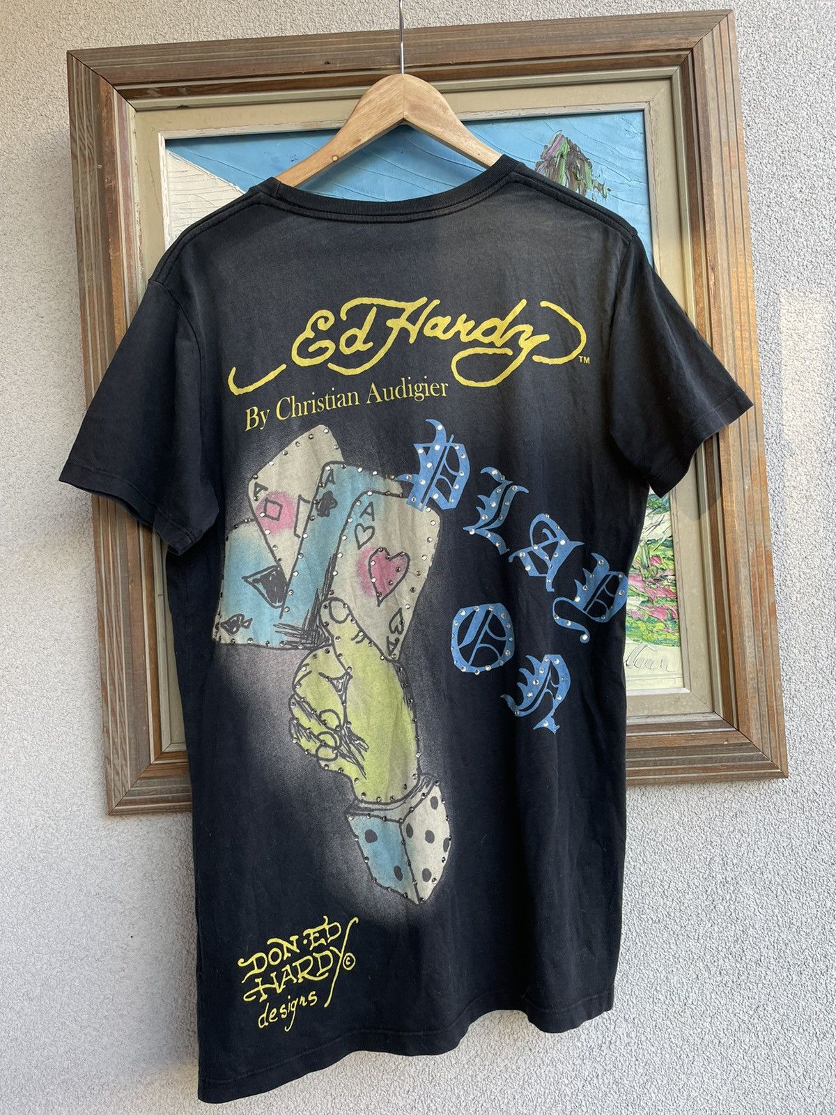 Christian Audigier Ed Hardy By Christian Audigier Vintage Y2k Skull Tattoo Tee Size US M / EU 48-50 / 2 - 2 Thumbnail