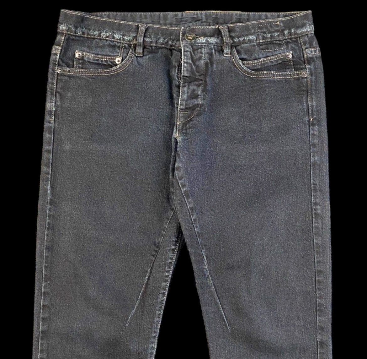 Rick Owens Black Dyed - Denim Pants - DS5304/STB Size US 32 / EU 48 - 2 Thumbnail