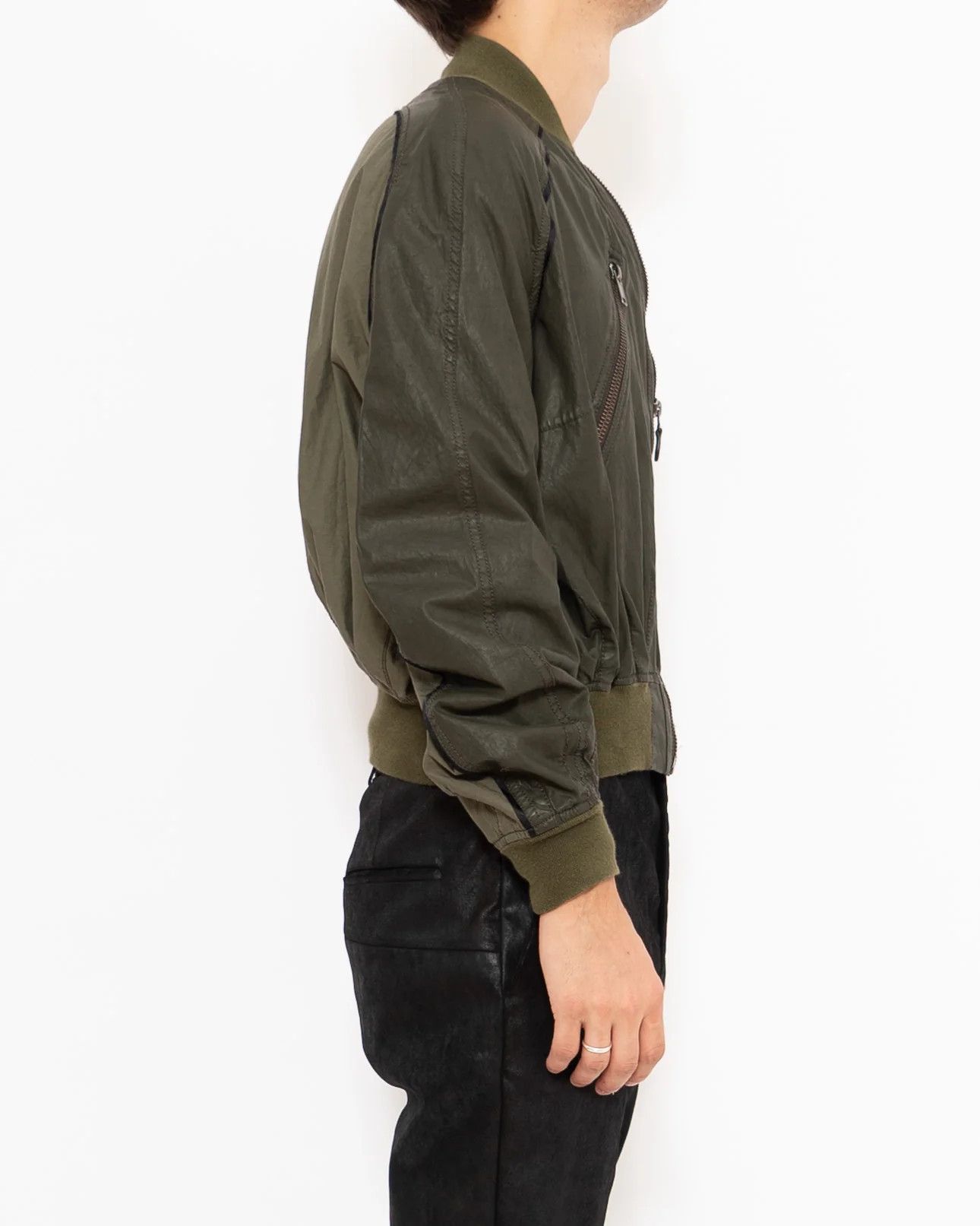 Haider Ackermann SS19 Venice Khaki Bomber Jacket Sample Size US S / EU 44-46 / 1 - 3 Thumbnail