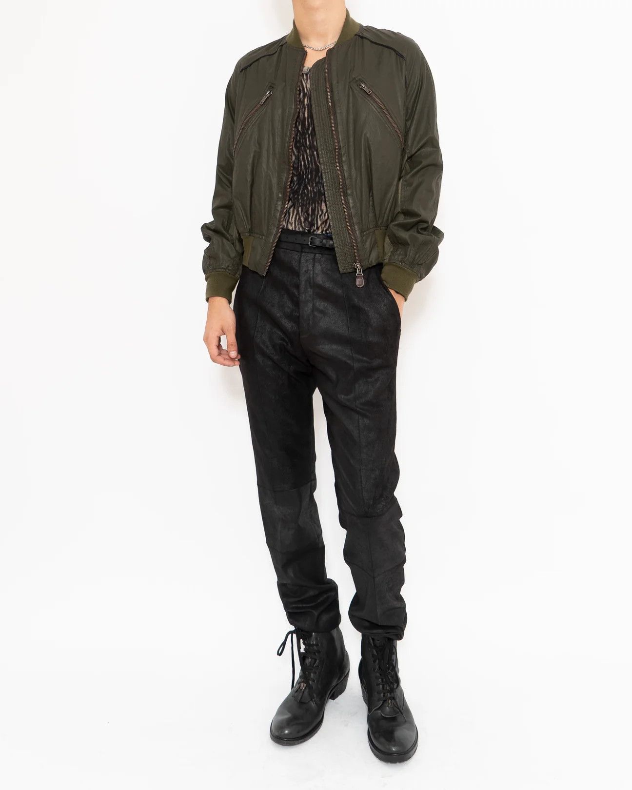 Haider Ackermann SS19 Venice Khaki Bomber Jacket Sample Size US S / EU 44-46 / 1 - 5 Thumbnail