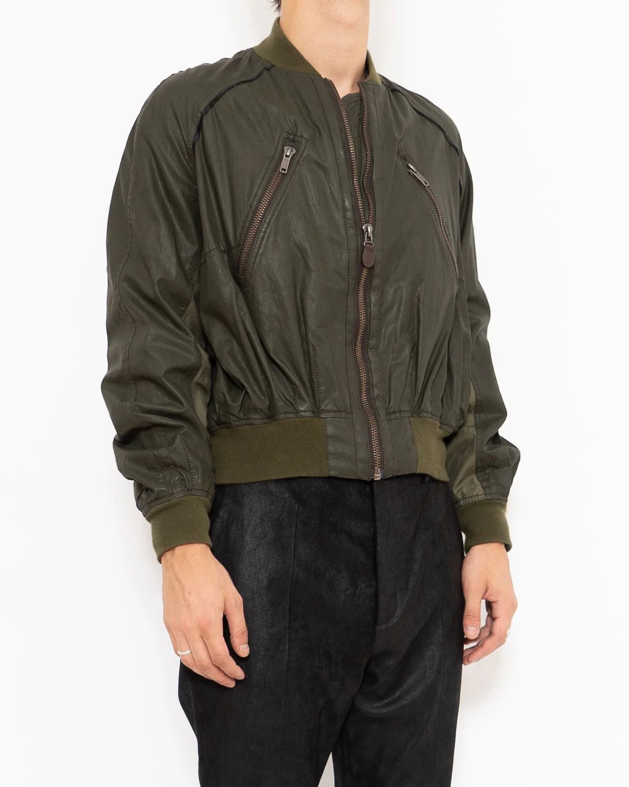 Haider Ackermann SS19 Venice Khaki Bomber Jacket Sample Size US S / EU 44-46 / 1 - 2 Thumbnail