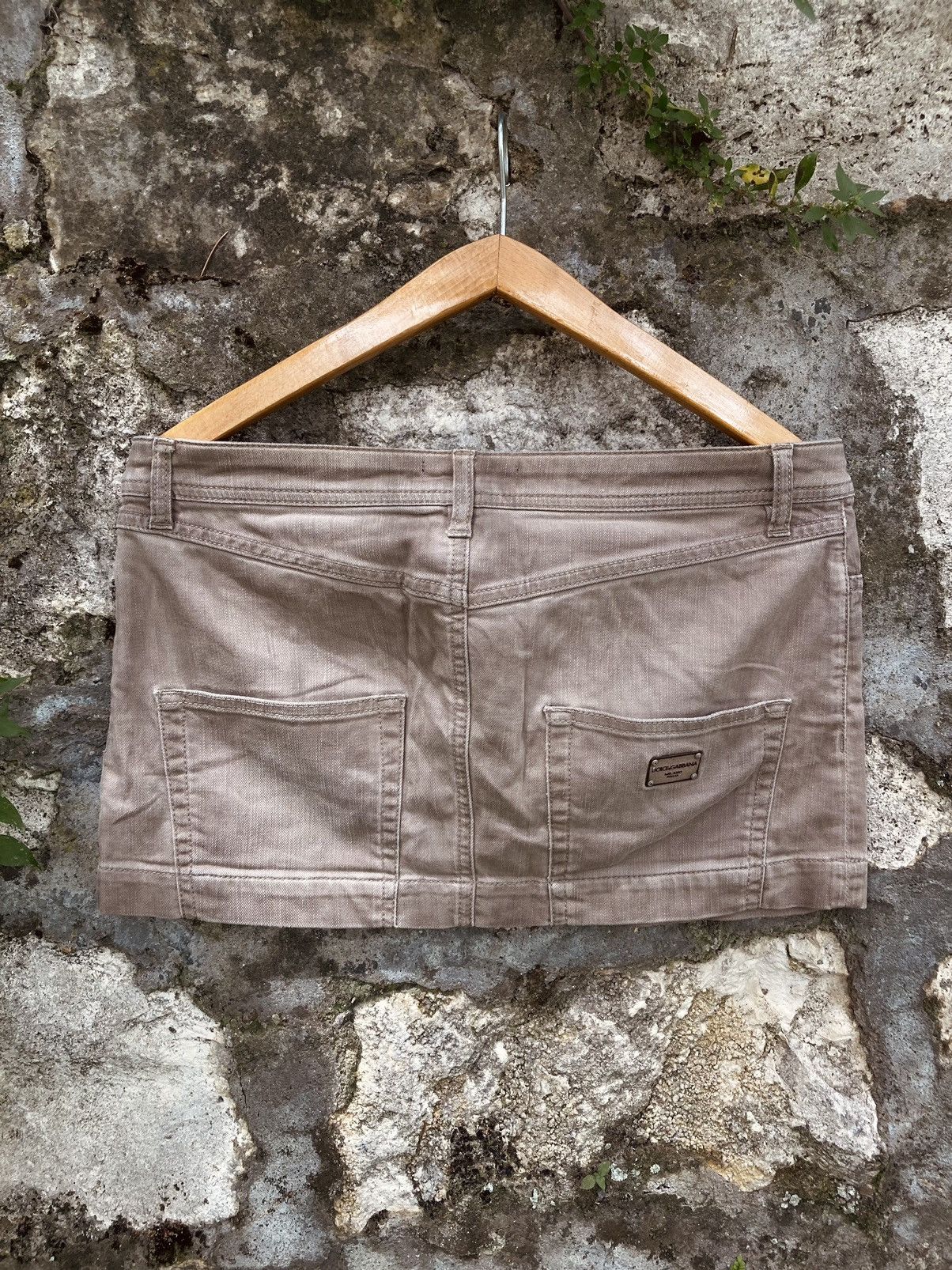 Dolce & Gabbana DENIM BROWN MINI SKIRT Size 28" / US 6 / IT 42 - 4 Thumbnail
