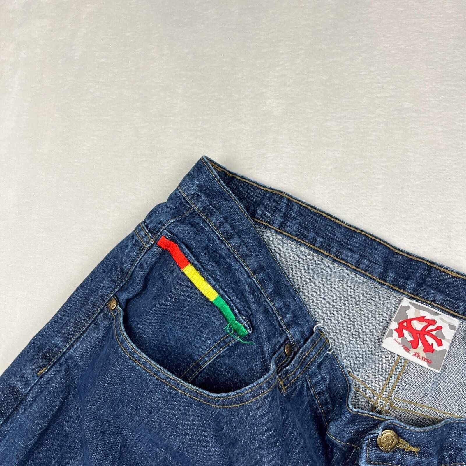 Vintage Vtg Y2K Akcess Baggy Jeans 42x31.5 Embroidered Skate Grunge Size US 42 / EU 58 - 18 Thumbnail