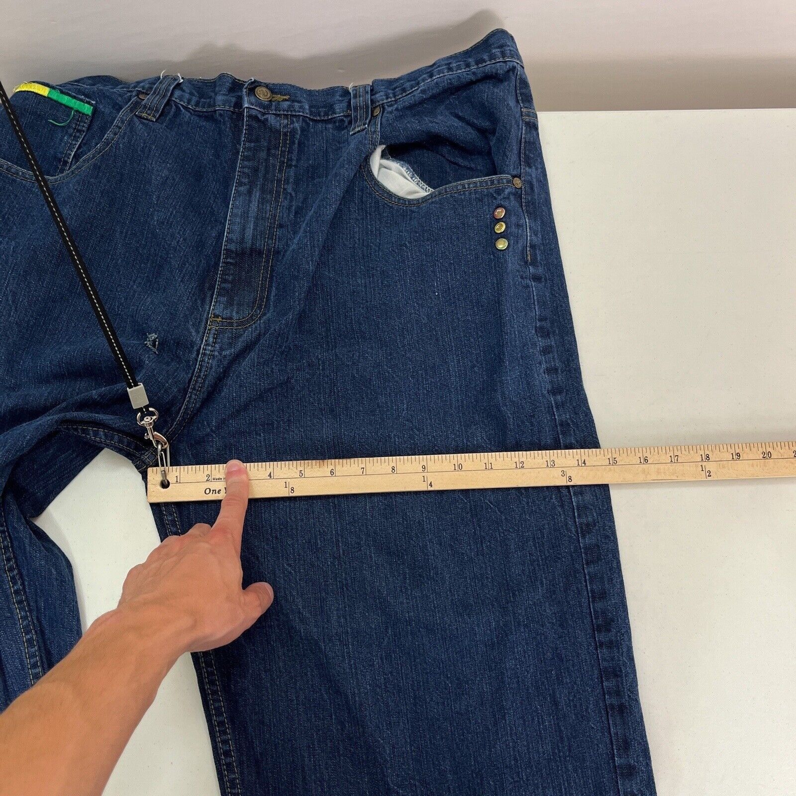 Vintage Vtg Y2K Akcess Baggy Jeans 42x31.5 Embroidered Skate Grunge Size US 42 / EU 58 - 11 Thumbnail