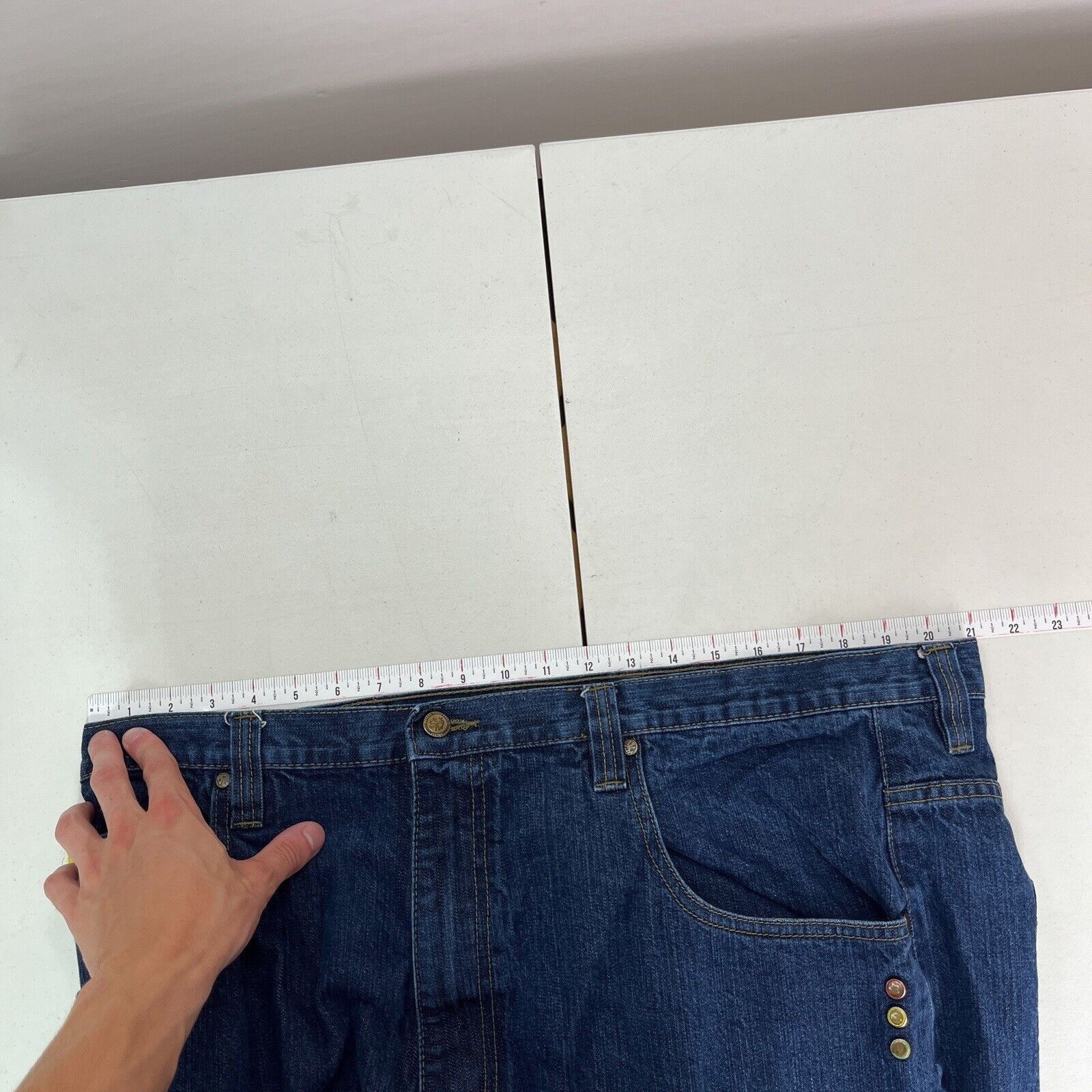 Vintage Vtg Y2K Akcess Baggy Jeans 42x31.5 Embroidered Skate Grunge Size US 42 / EU 58 - 5 Thumbnail