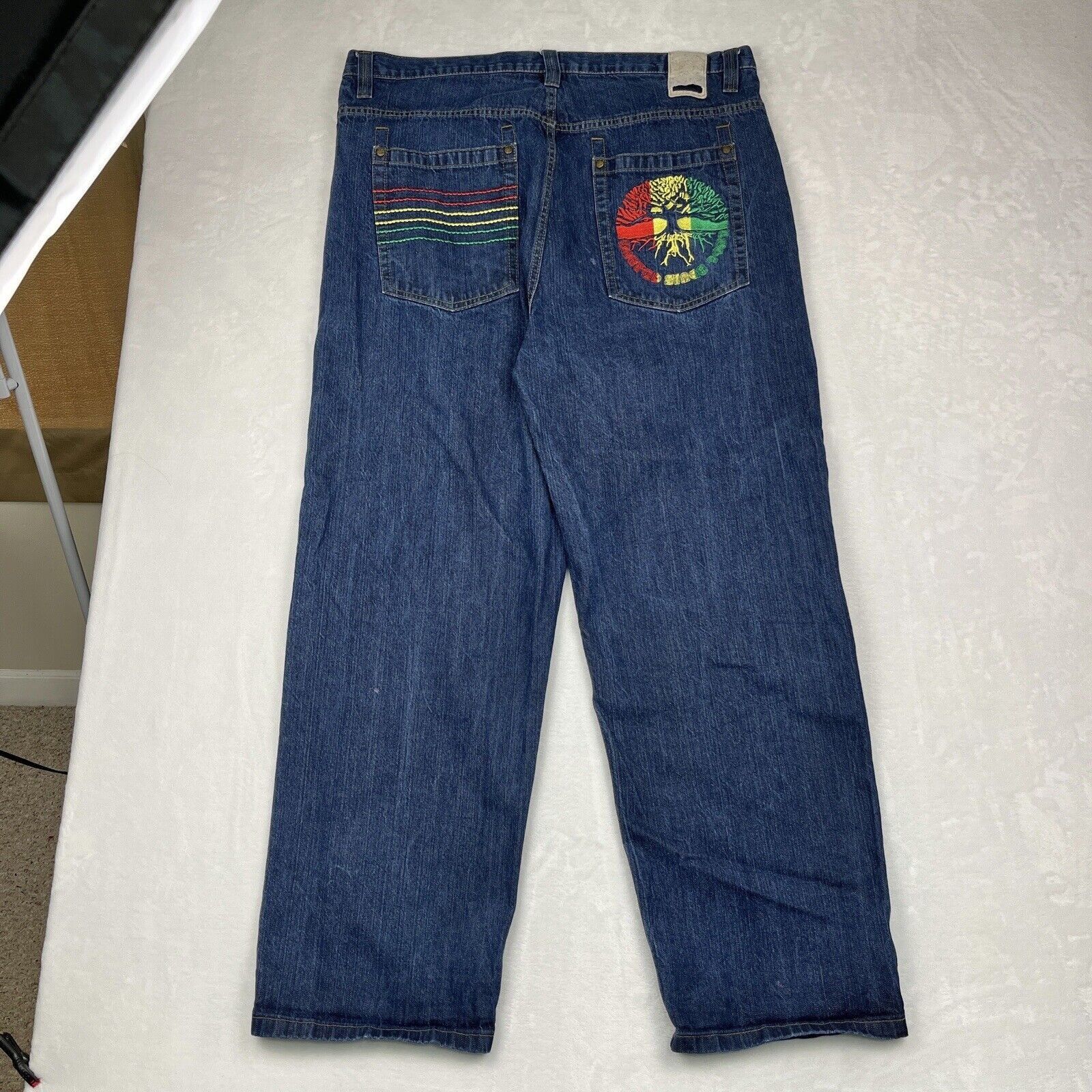 Vintage Vtg Y2K Akcess Baggy Jeans 42x31.5 Embroidered Skate Grunge Size US 42 / EU 58 - 17 Thumbnail