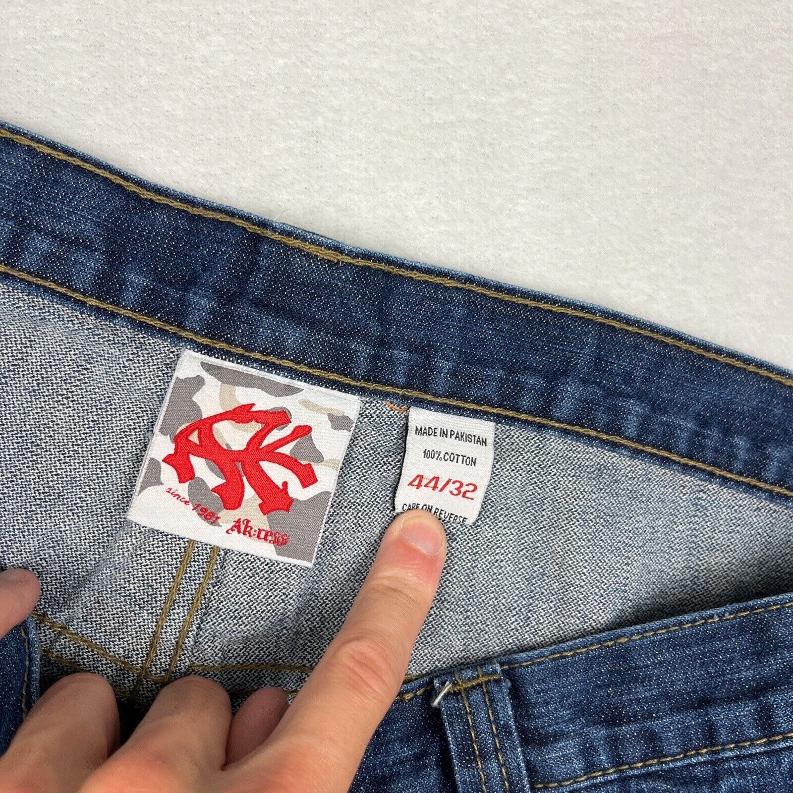 Vintage Vtg Y2K Akcess Baggy Jeans 42x31.5 Embroidered Skate Grunge Size US 42 / EU 58 - 8 Thumbnail