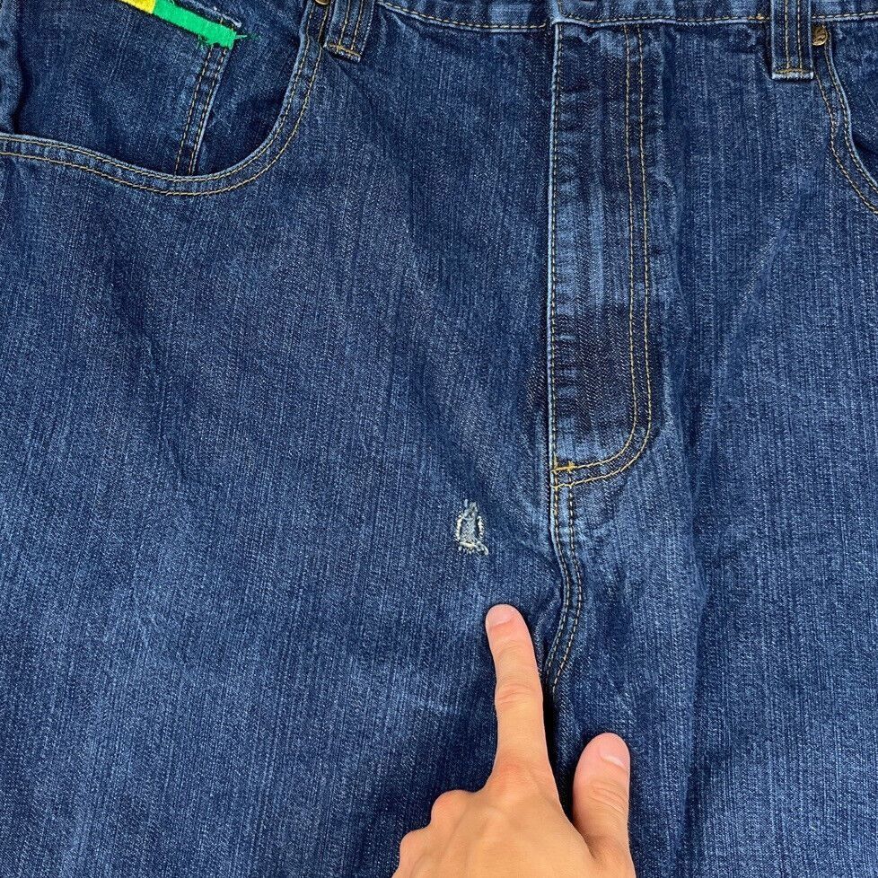 Vintage Vtg Y2K Akcess Baggy Jeans 42x31.5 Embroidered Skate Grunge Size US 42 / EU 58 - 4 Thumbnail