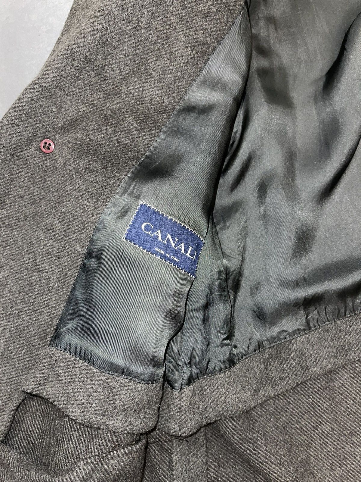 Canali Canali Swamp Green Angora Wool Heavy Coat Size US L / EU 52-54 / 3 - 13 Thumbnail