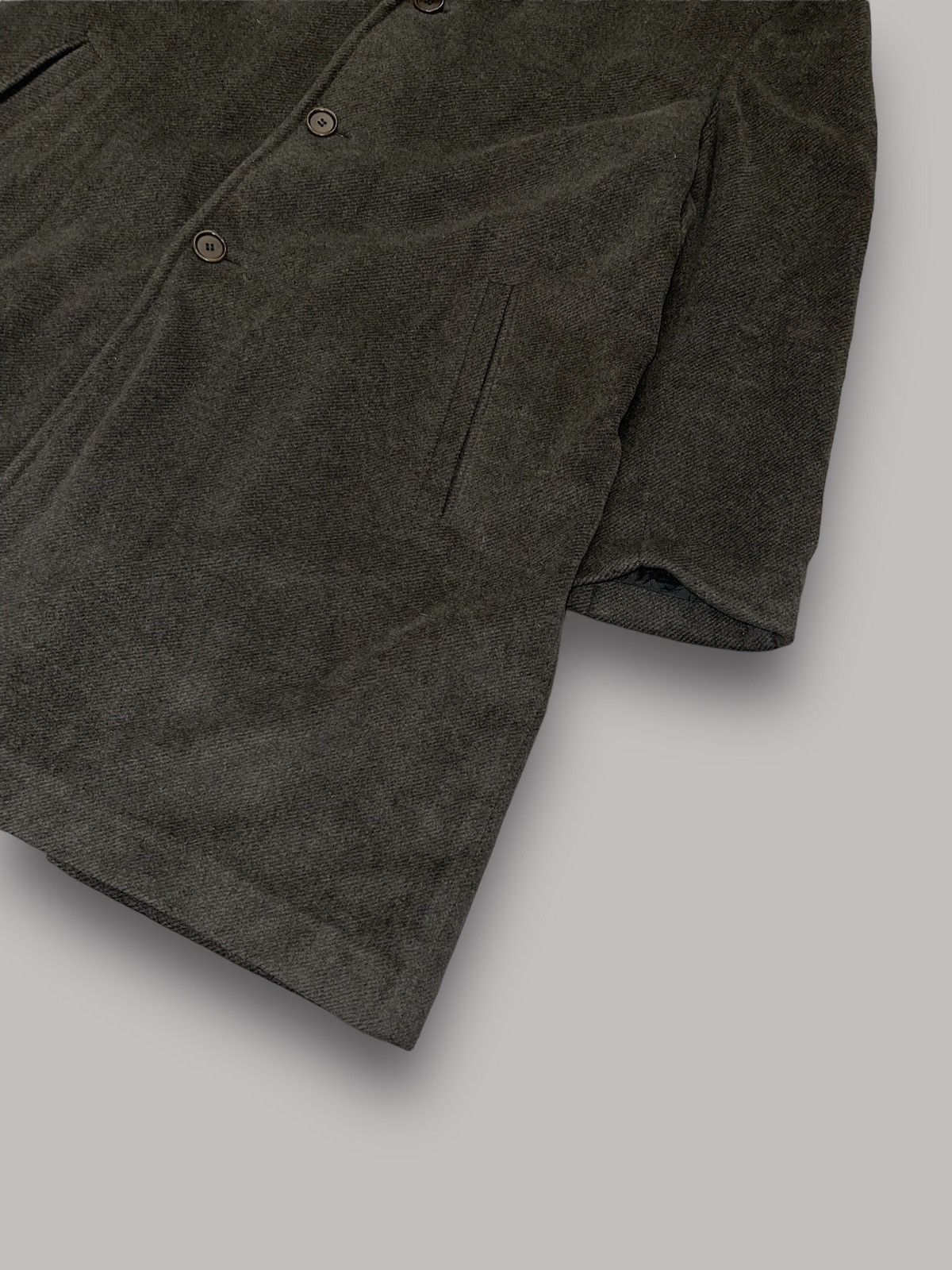 Canali Canali Swamp Green Angora Wool Heavy Coat Size US L / EU 52-54 / 3 - 2 Thumbnail