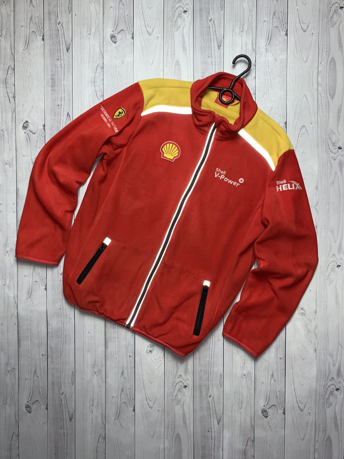 Vintage Vintage Ferrari fleece jacket shell size M red Size US M / EU 48-50 / 2 - 1 Thumbnail