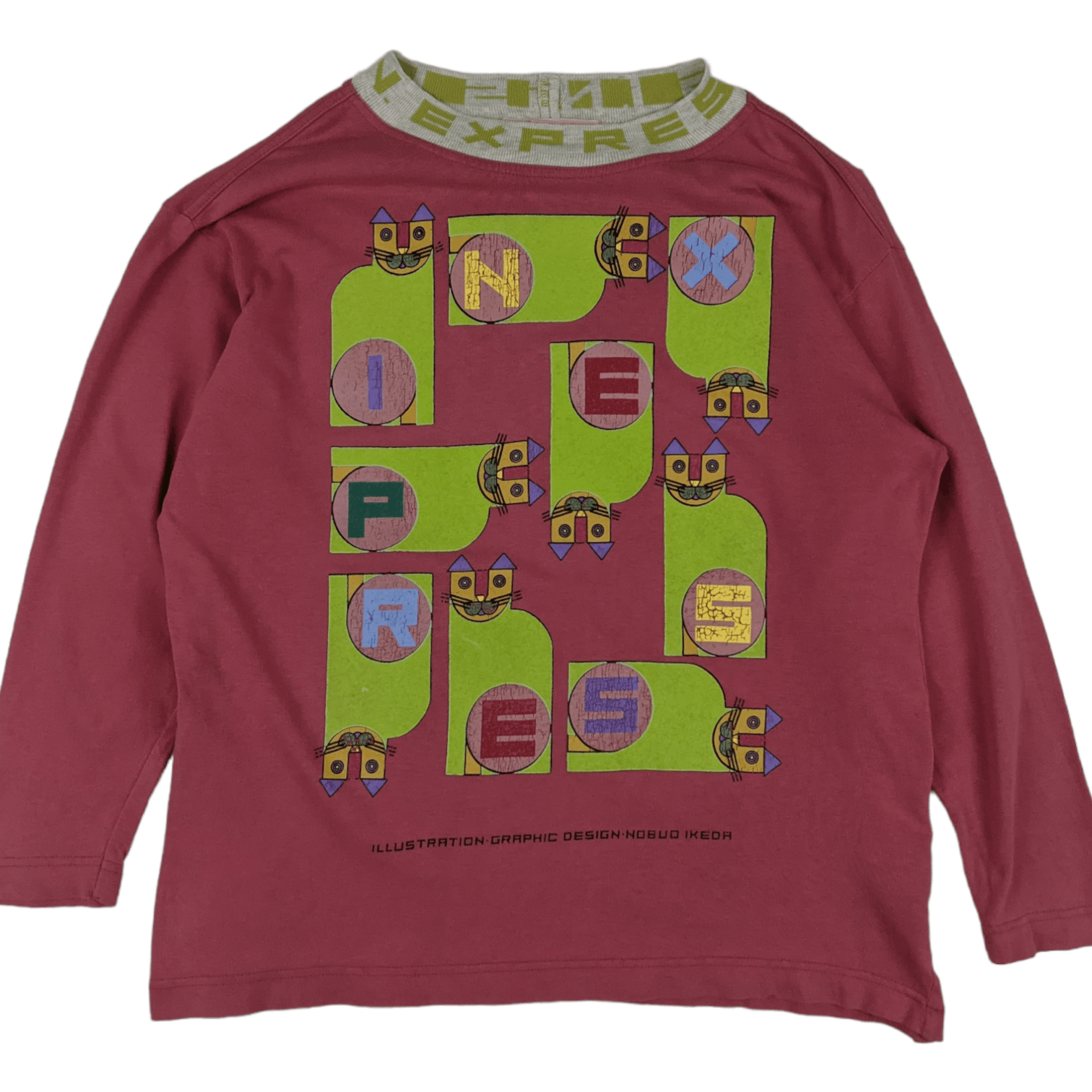 Japanese Brand Japan IN EXPRESS Nobou Express Graphic Long Sleeve T-Shirt Size L / US 10 / IT 46 - 2 Thumbnail