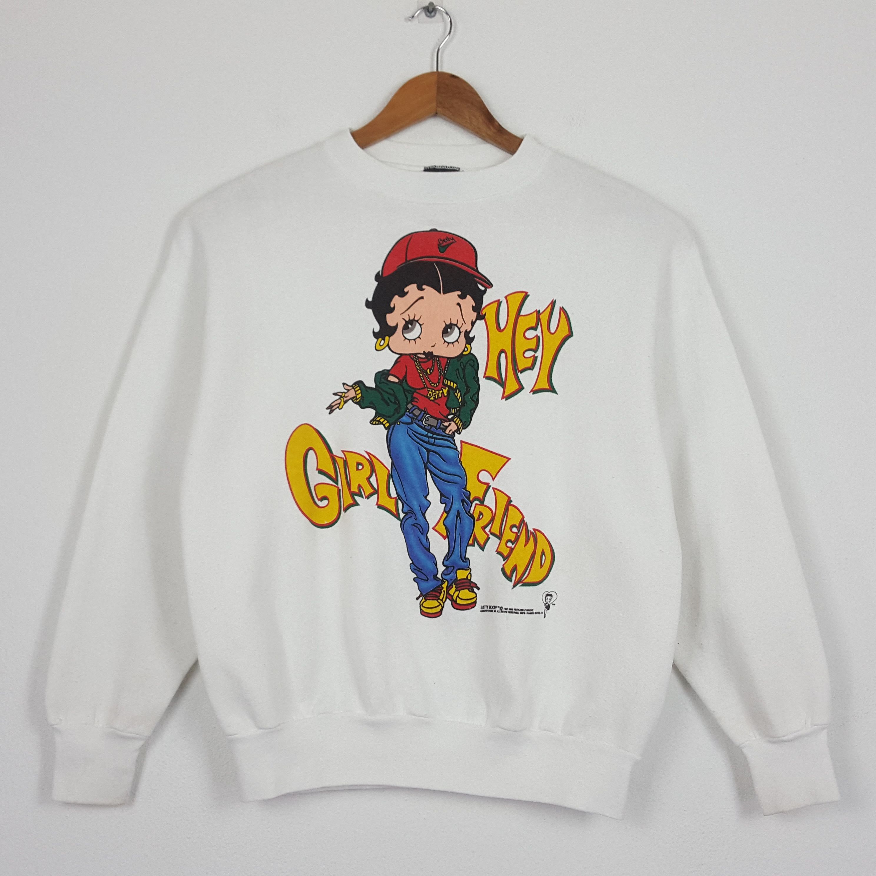 Vintage Vintage BETTY BOOP Hip Hop Streetwear Style Sweatshirt Size US L / EU 52-54 / 3 - 1 Thumbnail