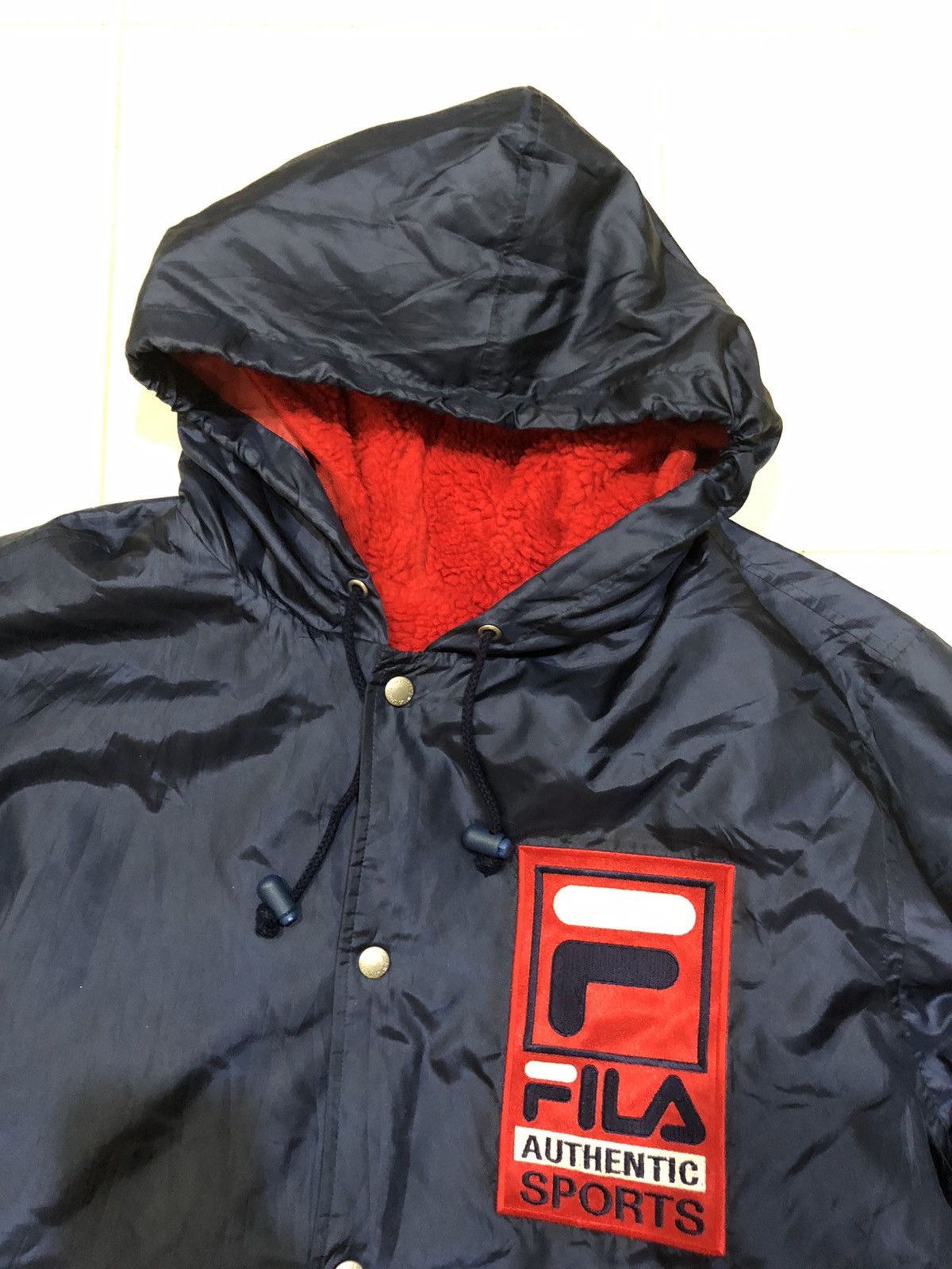 Fila × Vintage FILA Long light jacket with big Embroidery Logo Size US XL / EU 56 / 4 - 7 Thumbnail