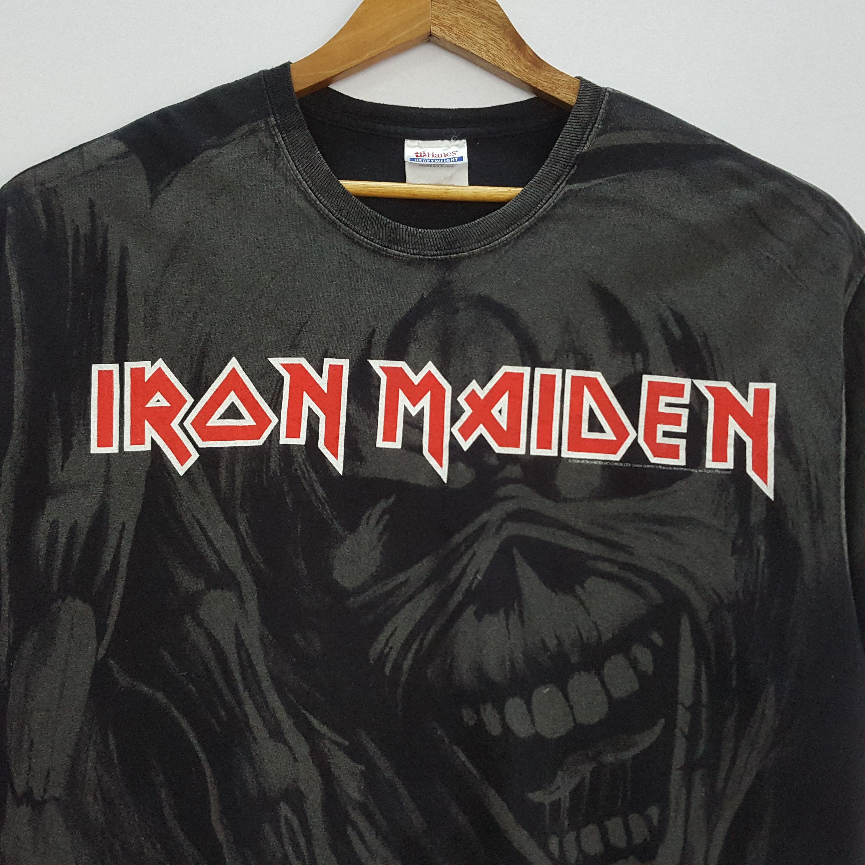 Band Tees × Iron Maiden × Vintage Vintage IRON MAIDEN American Metal Band full print t-shirt Size US XL / EU 56 / 4 - 3 Thumbnail