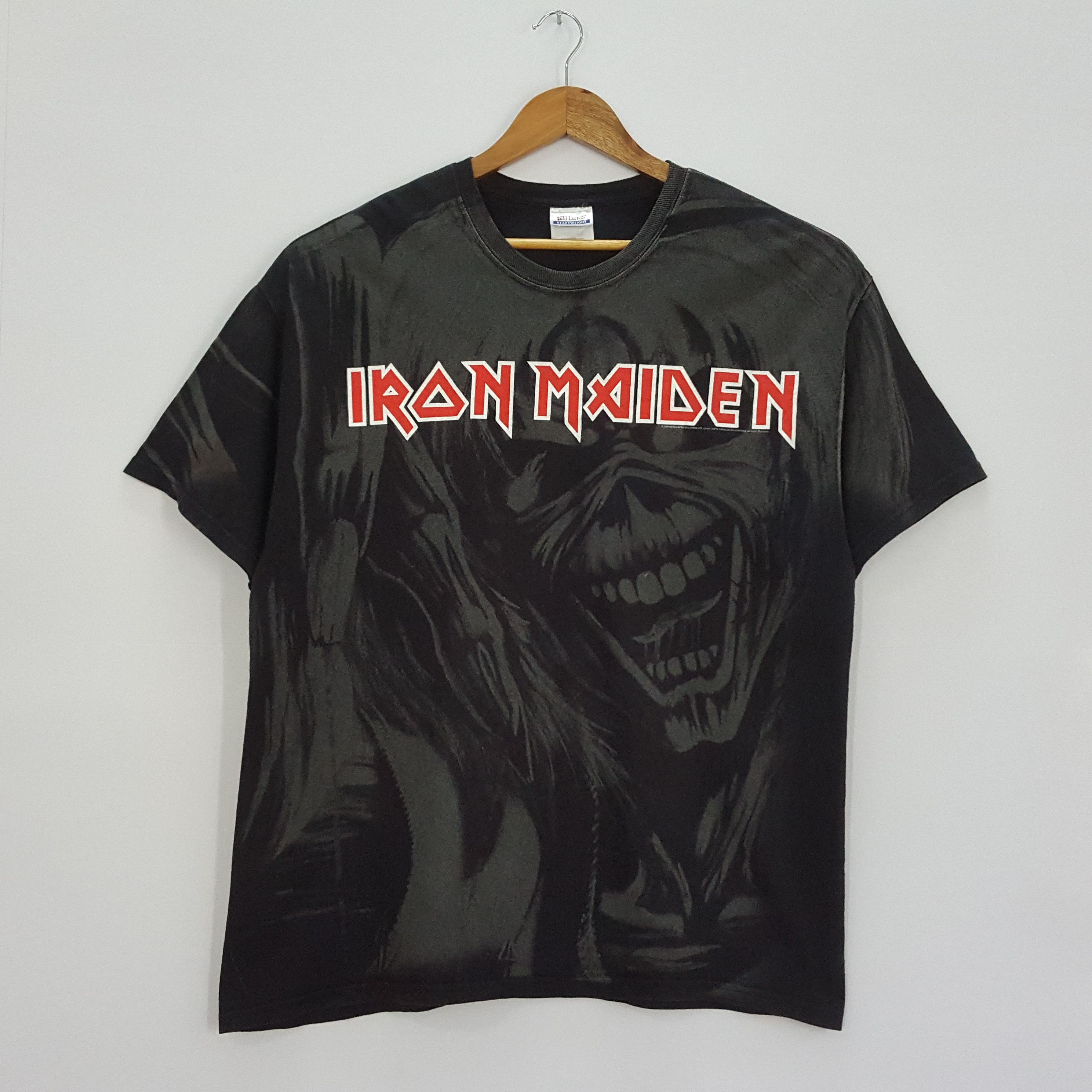 Band Tees × Iron Maiden × Vintage Vintage IRON MAIDEN American Metal Band full print t-shirt Size US XL / EU 56 / 4 - 1 Thumbnail