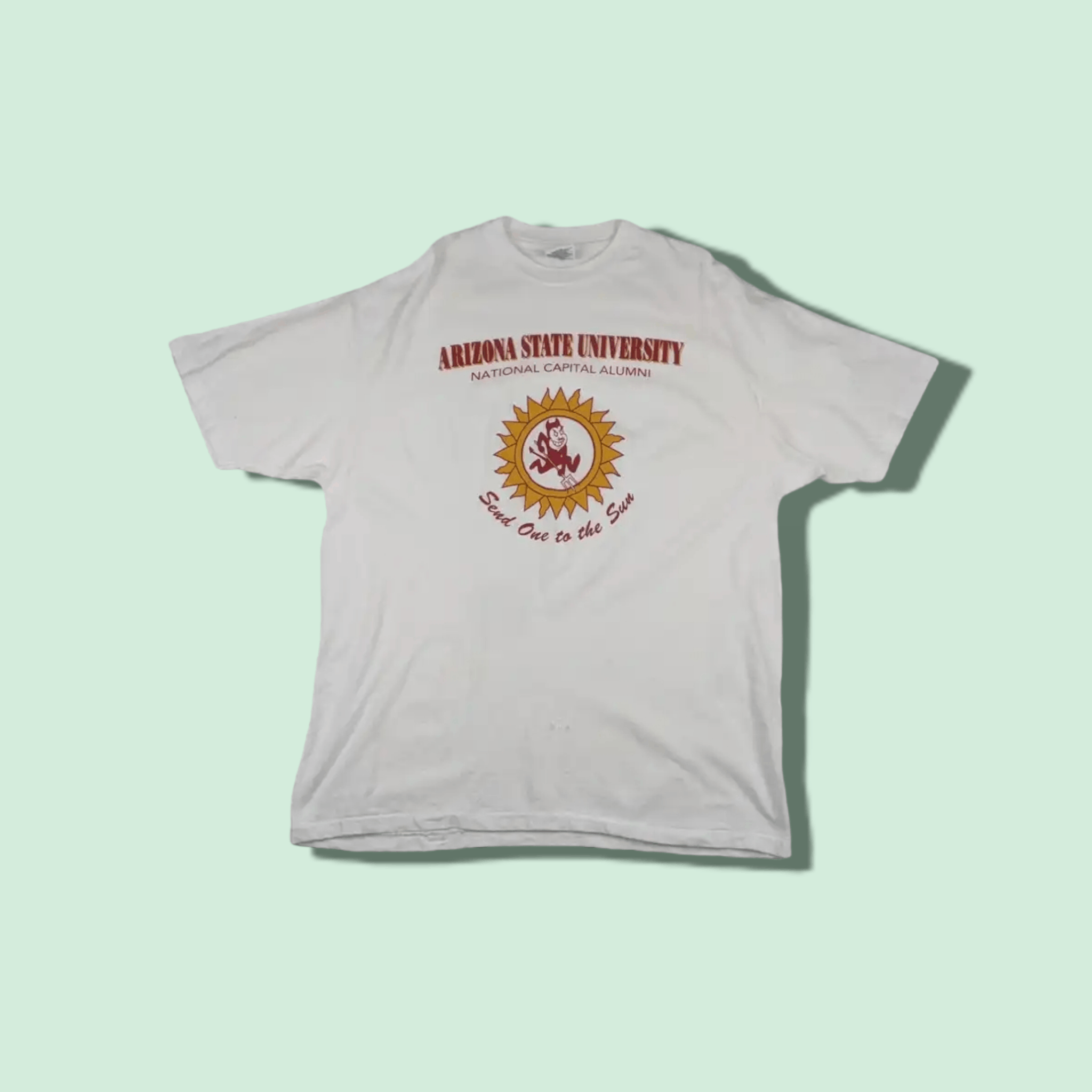 Hanes Vintage 90's ARIZONA STATE UNIVERSITY Single Stitches Tee Size US XL / EU 56 / 4 - 1 Thumbnail