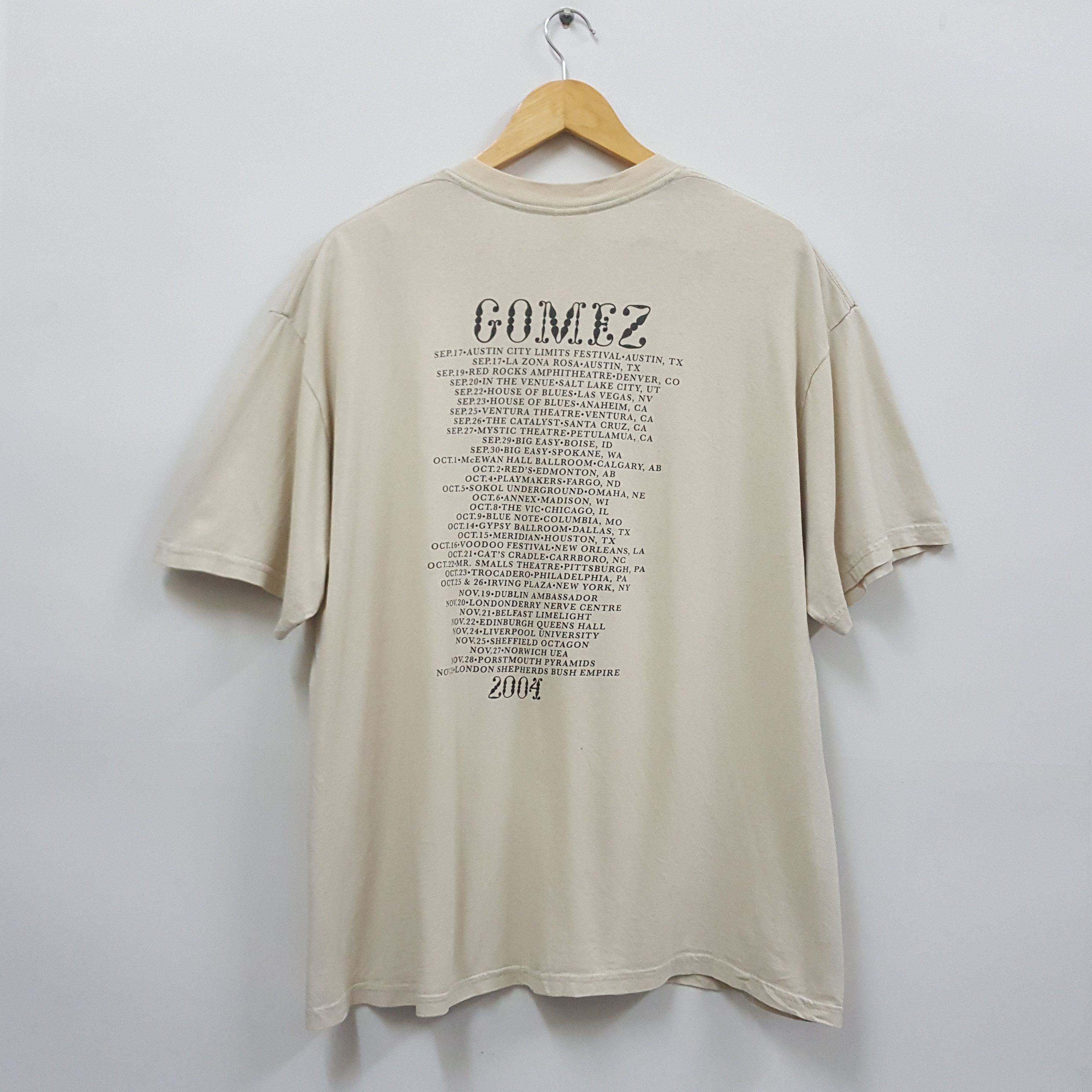 Band Tees × Vintage Vintage GOMEZ English indie rock band split t-shirt Size US XL / EU 56 / 4 - 3 Thumbnail