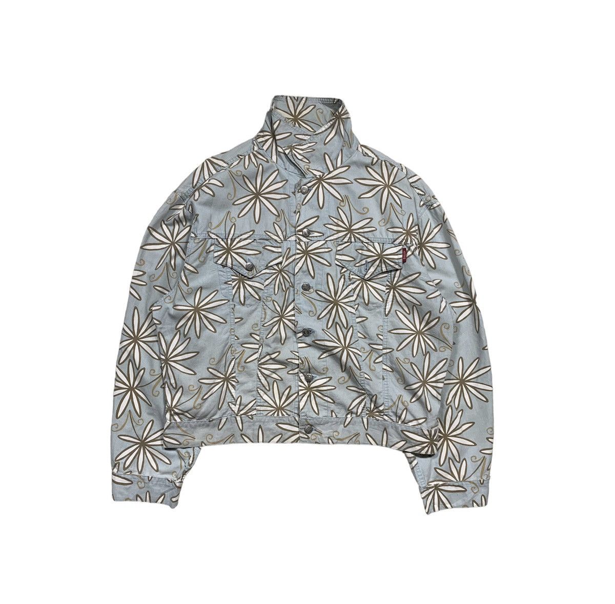 image of Vintage Floral Sisley Jacket Made In Italy in Bright, Men's (Size Large)