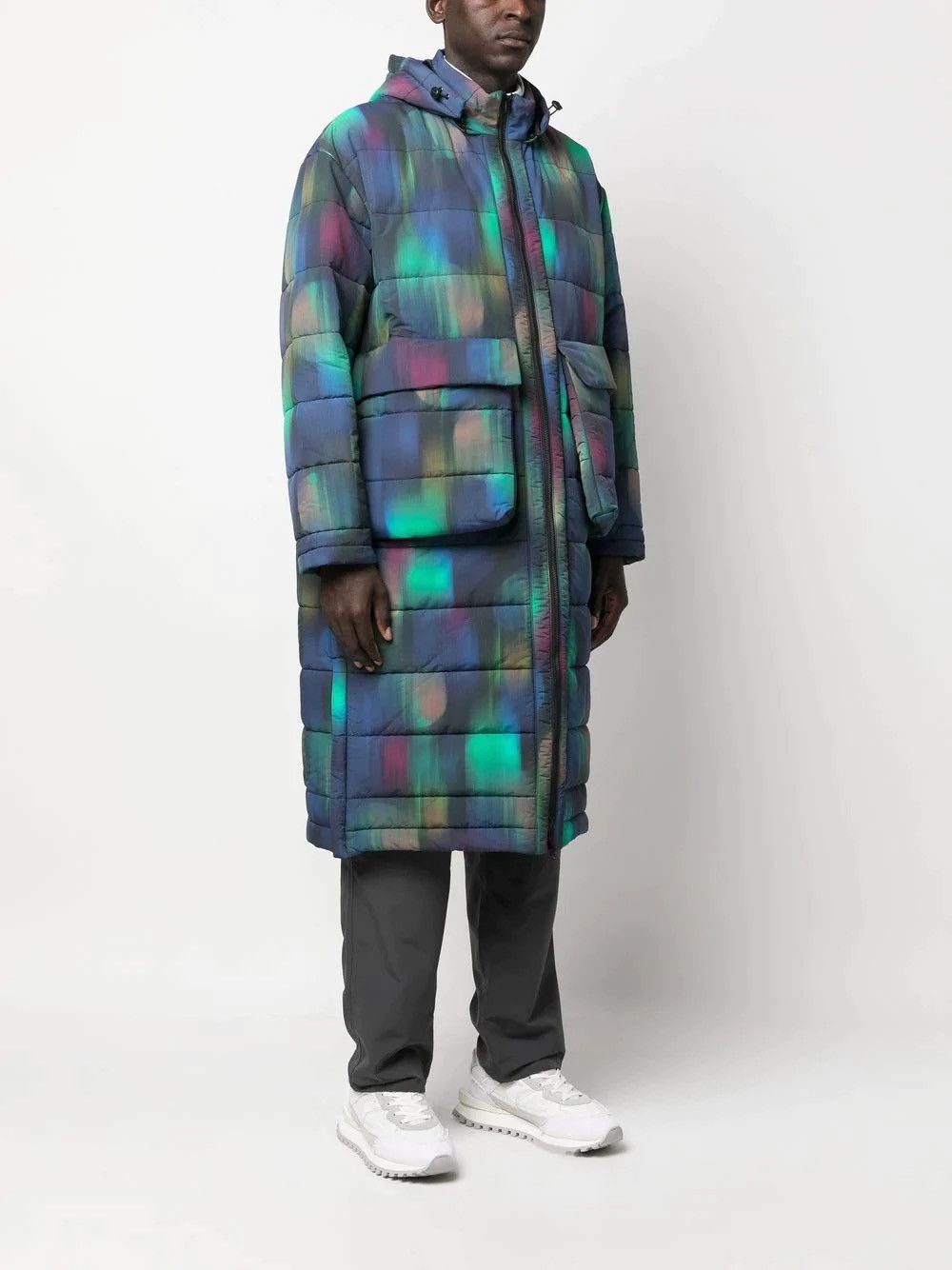 Henrik Vibskov !DSWT! FW22 Henrik Vibskov Apollo Blurry Long Puffer Jacket Size US XL / EU 56 / 4 - 7 Thumbnail