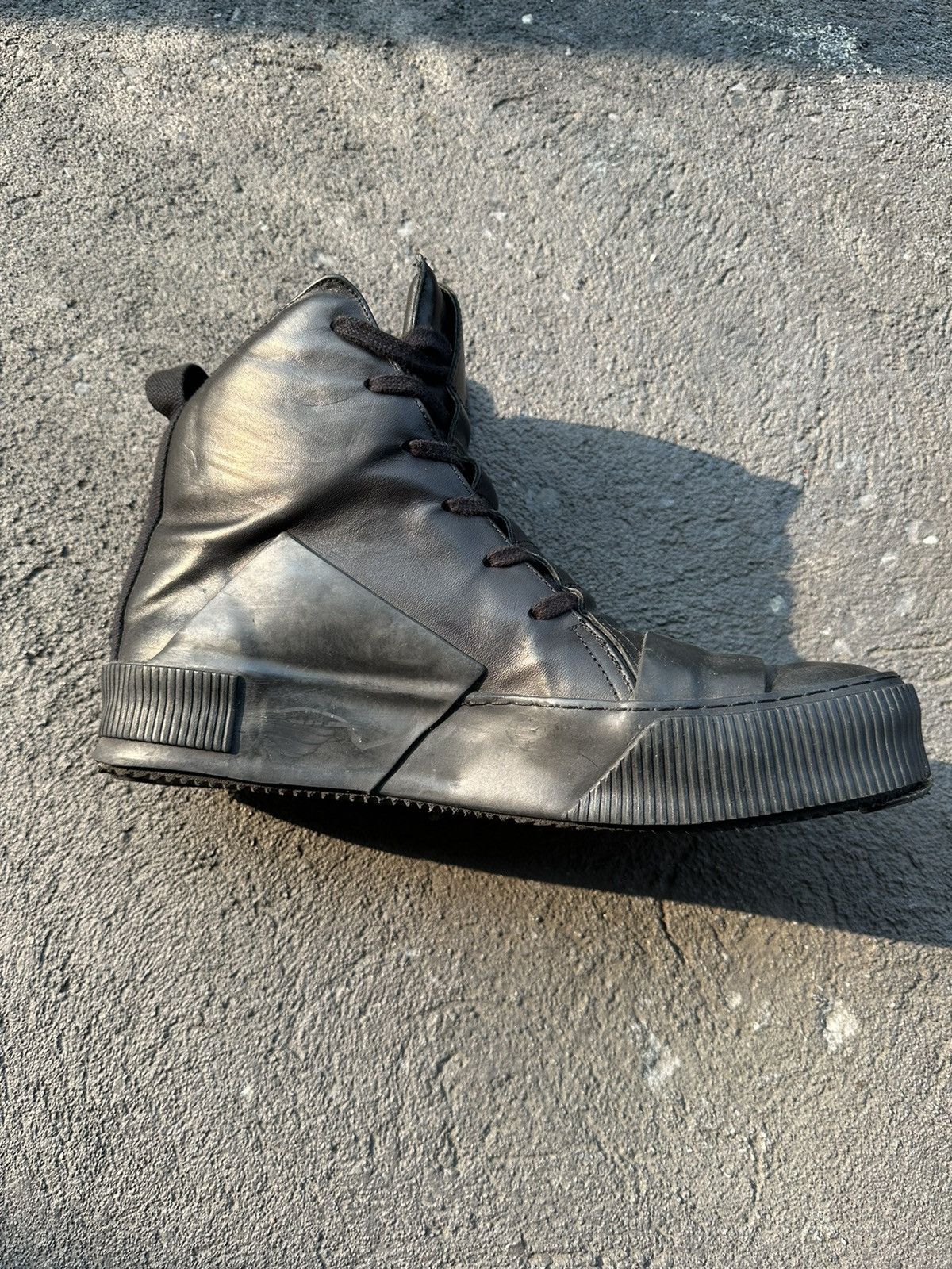 Boris Bidjan Saberi Boris Bidjan Saberi Bamba 1 Hi Top Horse Leather ...