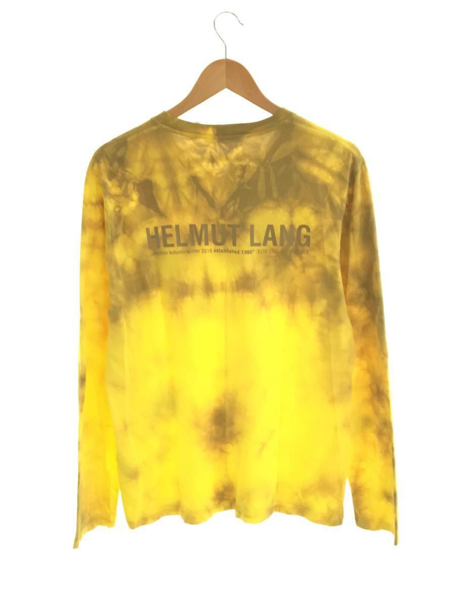 image of Helmut Lang Back Logo Tie Dye Long Sleeve Tee in Yellow, Men's (Size Medium)