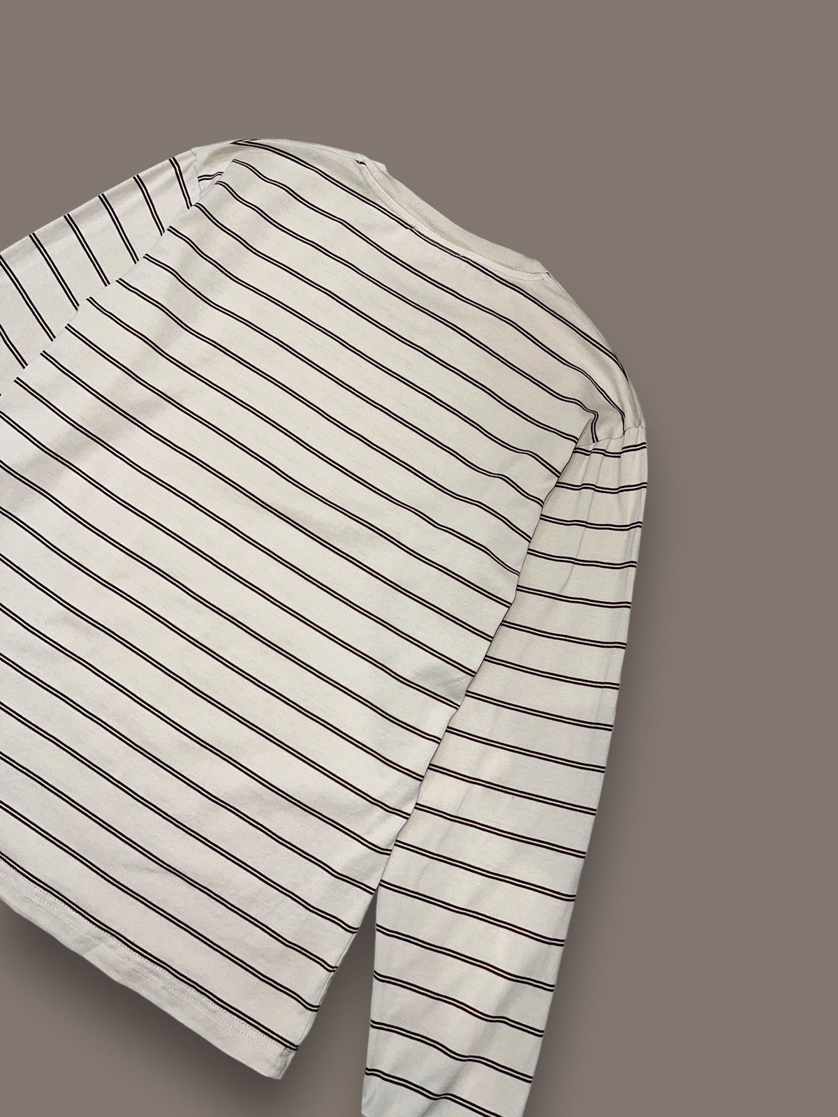 Acne Studios Acne Studios Face Logo Stripped Beige Longsleeve Size US M / EU 48-50 / 2 - 11 Thumbnail