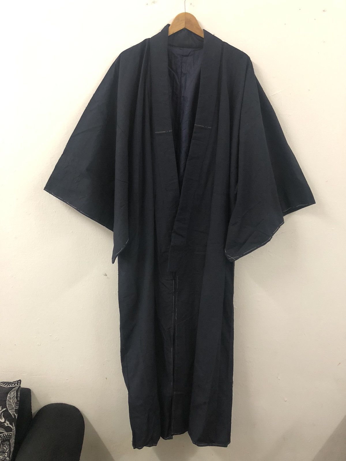 Indigo Antique Indigo Dyed Noragi Japan Traditional Vintage Kimono Size US XL / EU 56 / 4 - 2 Thumbnail