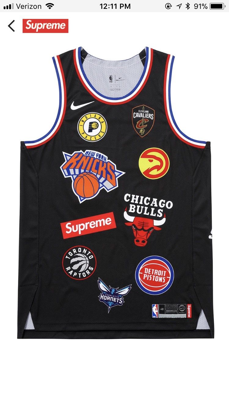 Black Supreme NBA Jersey