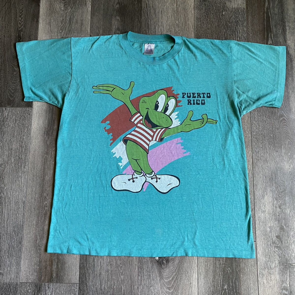 Vintage Vintage 90s Puerto Rico Coqui Frog Kellogg’s Cereal Logo Tee