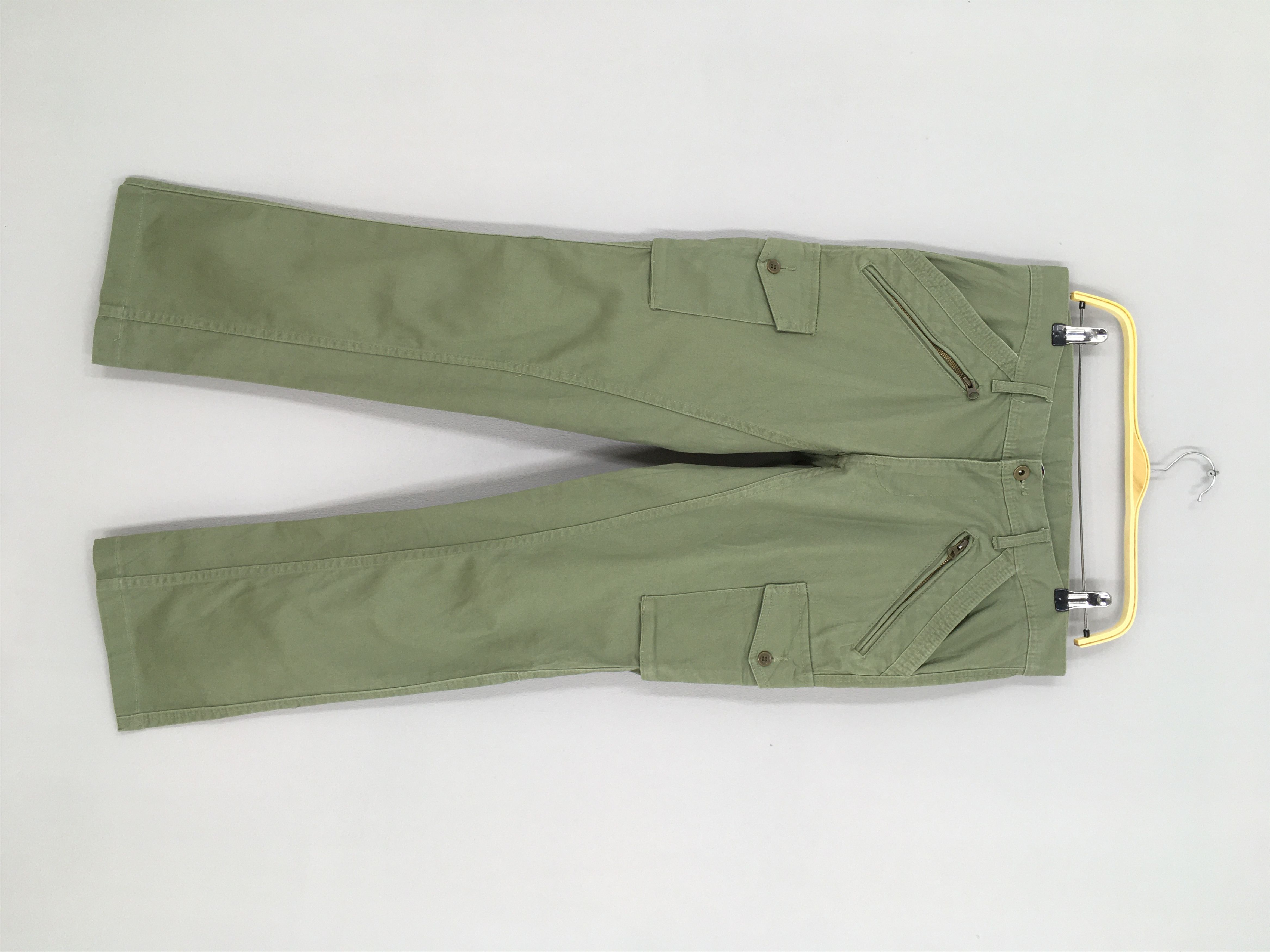 image of Designer Size 34X31 Nicole Japan Green Olive Cargo Pants Slim Fit, Men's