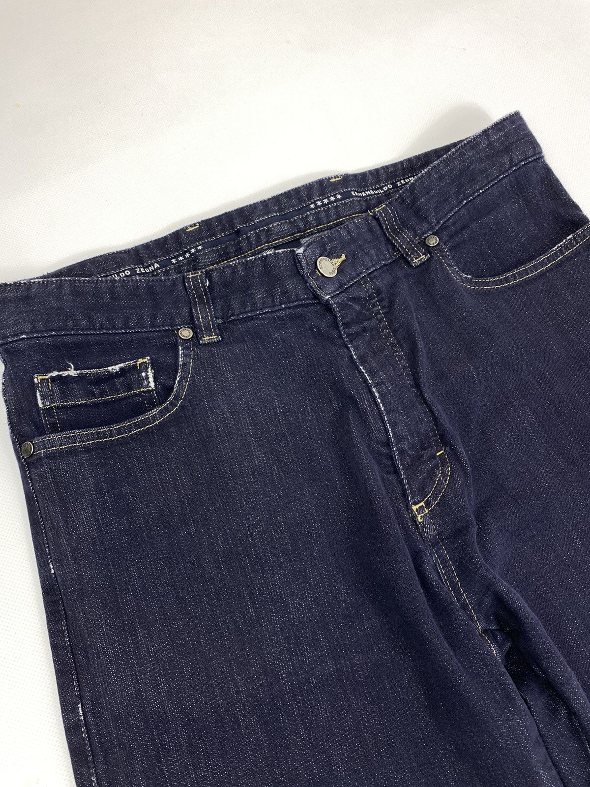 Ermenegildo Zegna 🔥LASTDROP🔥 Indigo Elastic Luxury Denim Jeans Pants Size US 32 / EU 48 - 3 Thumbnail