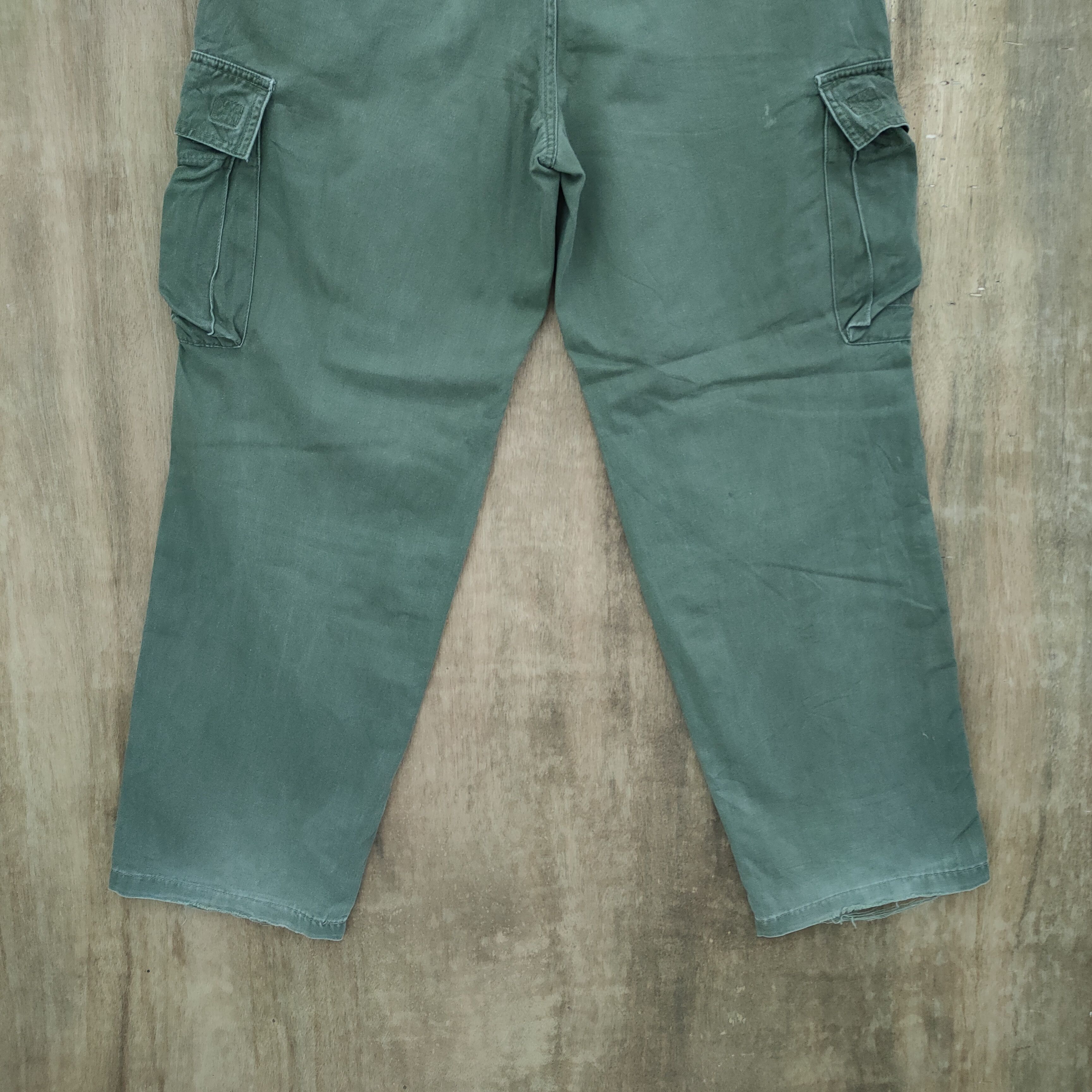 Japanese Brand TRANSER GREEN BAGGY CARGO PANTS Size US 30 / EU 46 - 8 Thumbnail