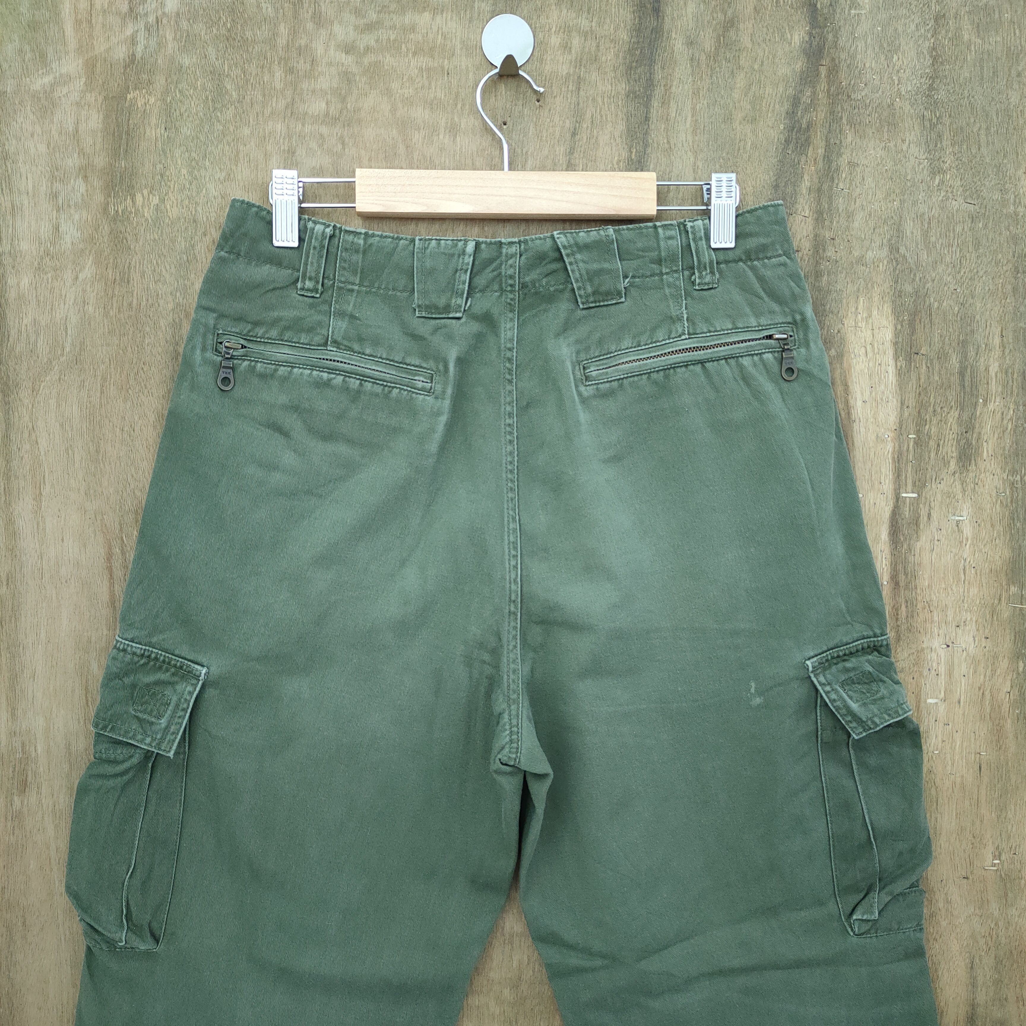 Japanese Brand TRANSER GREEN BAGGY CARGO PANTS Size US 30 / EU 46 - 7 Thumbnail