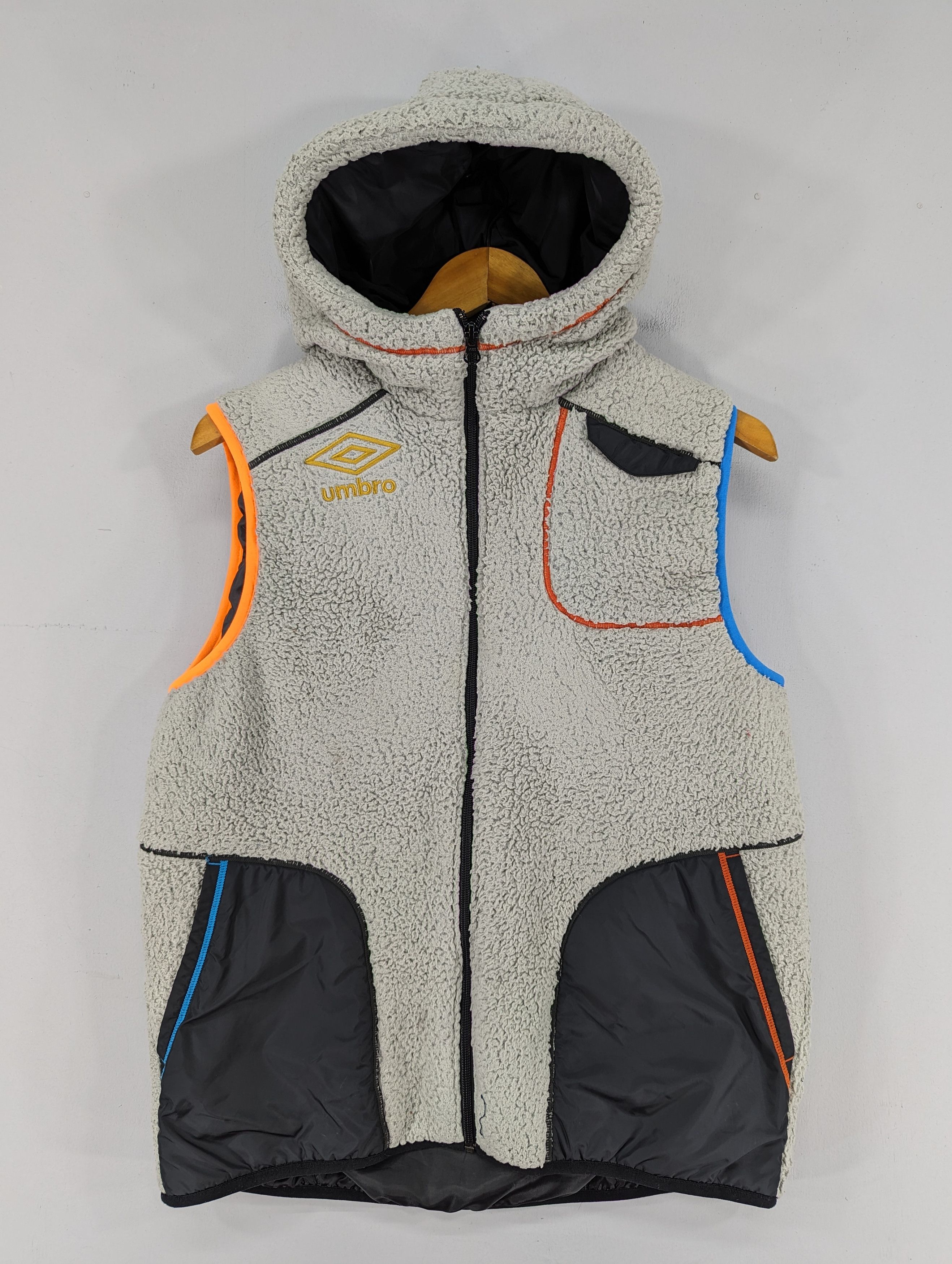 🔥RARE🔥Umbro Fleece Deep Pile Hoodie Vest Jacket